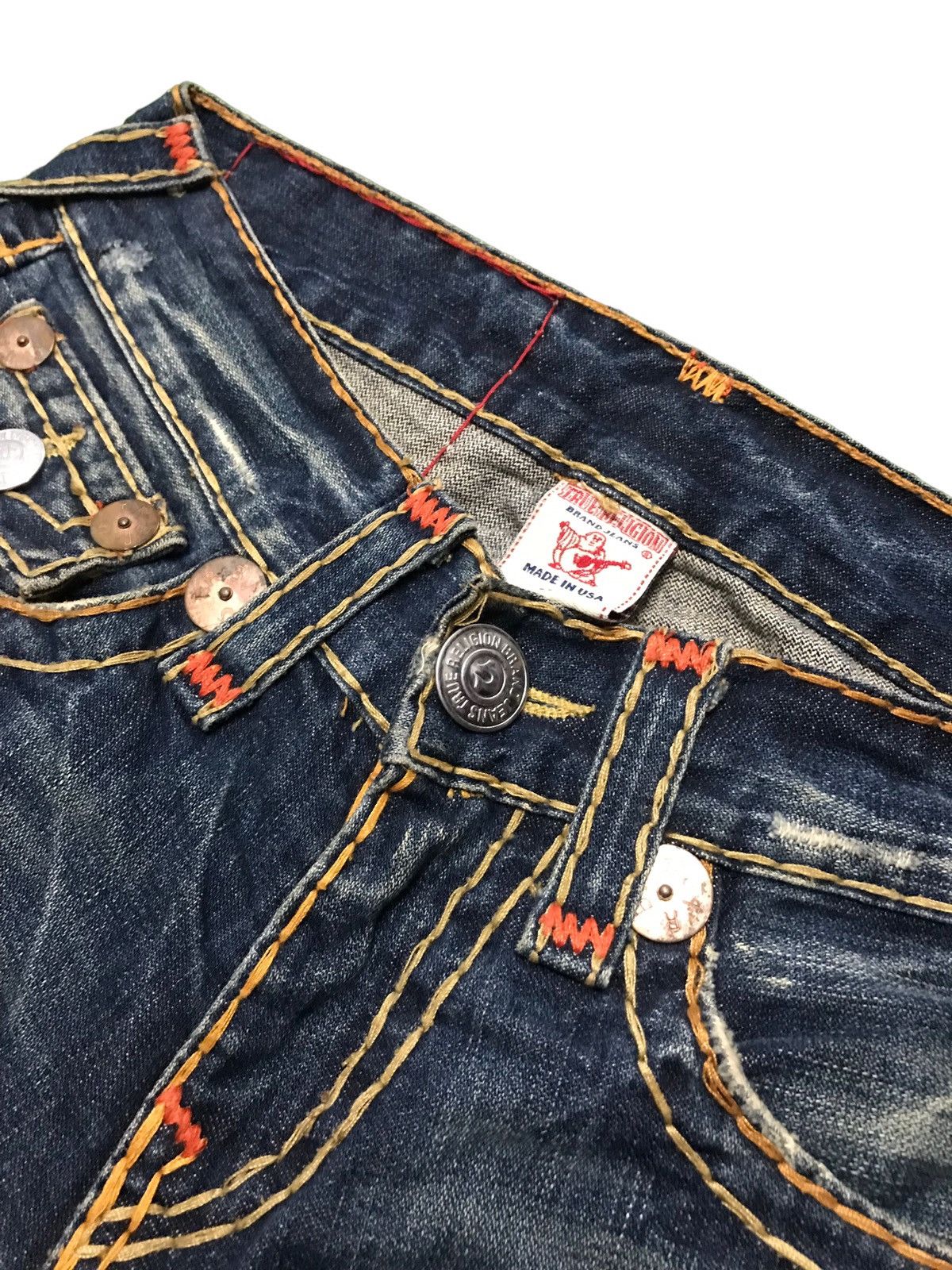 True Religion Vintage True Religion Joey Super T Denim Flared Jeans Size US 30 / EU 46 - 4 Thumbnail