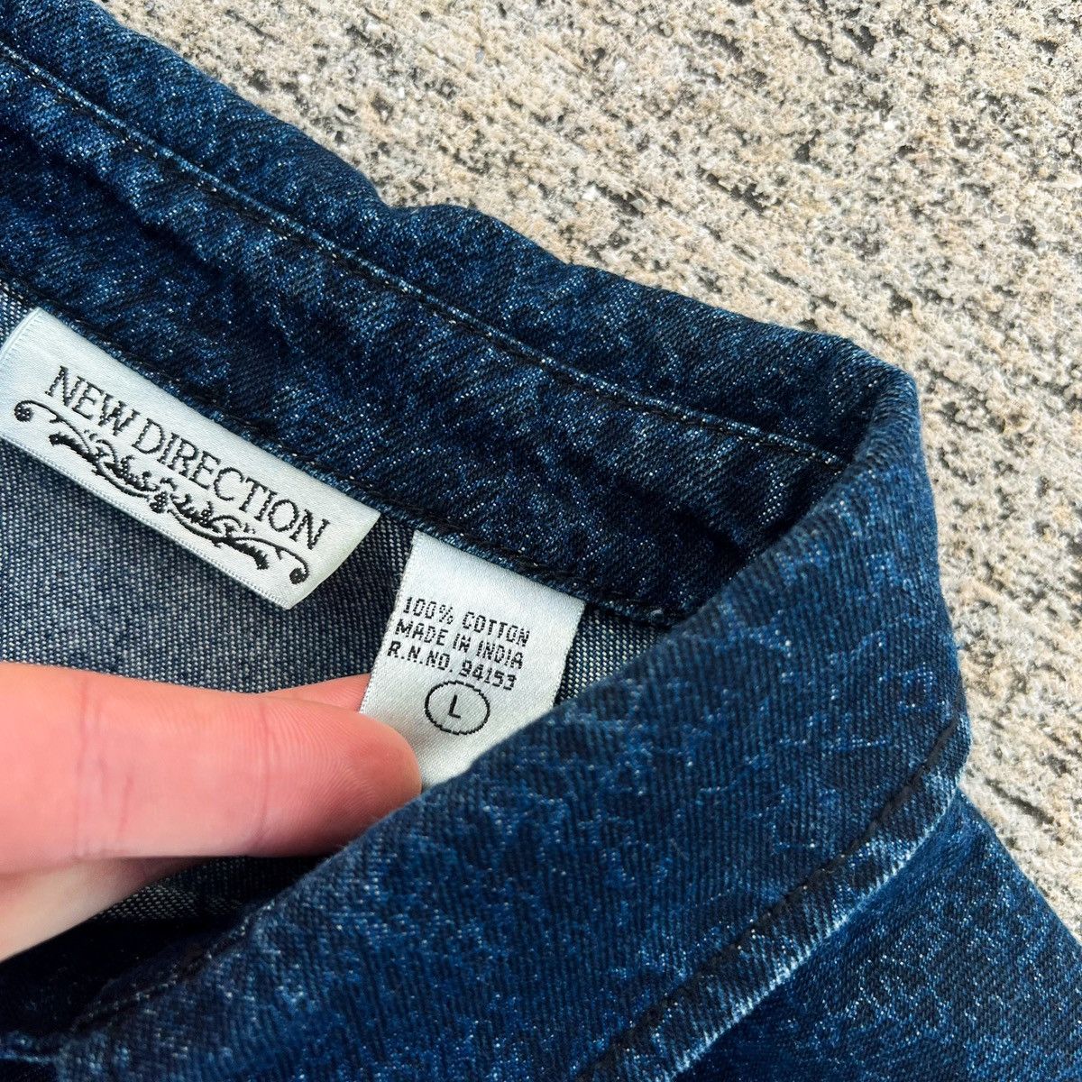 Vintage Vintage Light Denim Jacket Dark Acid Wash — L Size US L / EU 52-54 / 3 - 3 Thumbnail