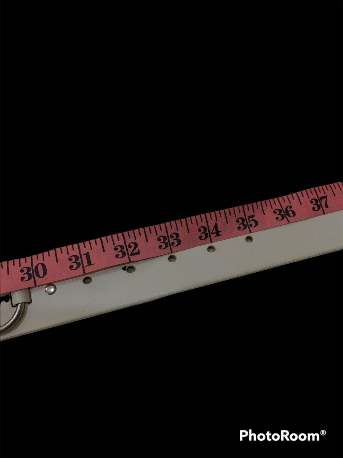 Genuine Leather LAUTREAMONT METAL HARDWARE LEATHER BELT Size 34 - 5 Thumbnail