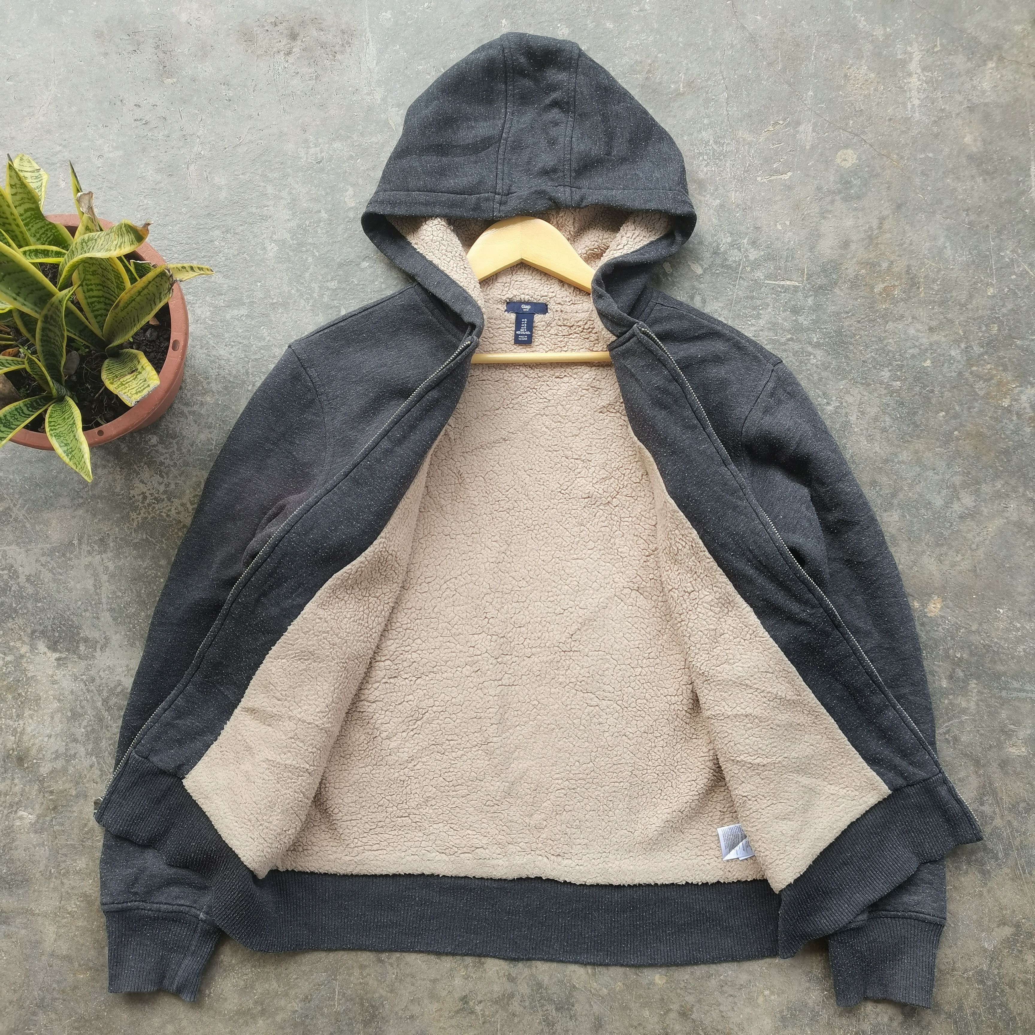 Gap × Vintage Vintage GAP Fleece Centre Logo Zipper Up Hoodie Jacket Size US S / EU 44-46 / 1 - 3 Thumbnail