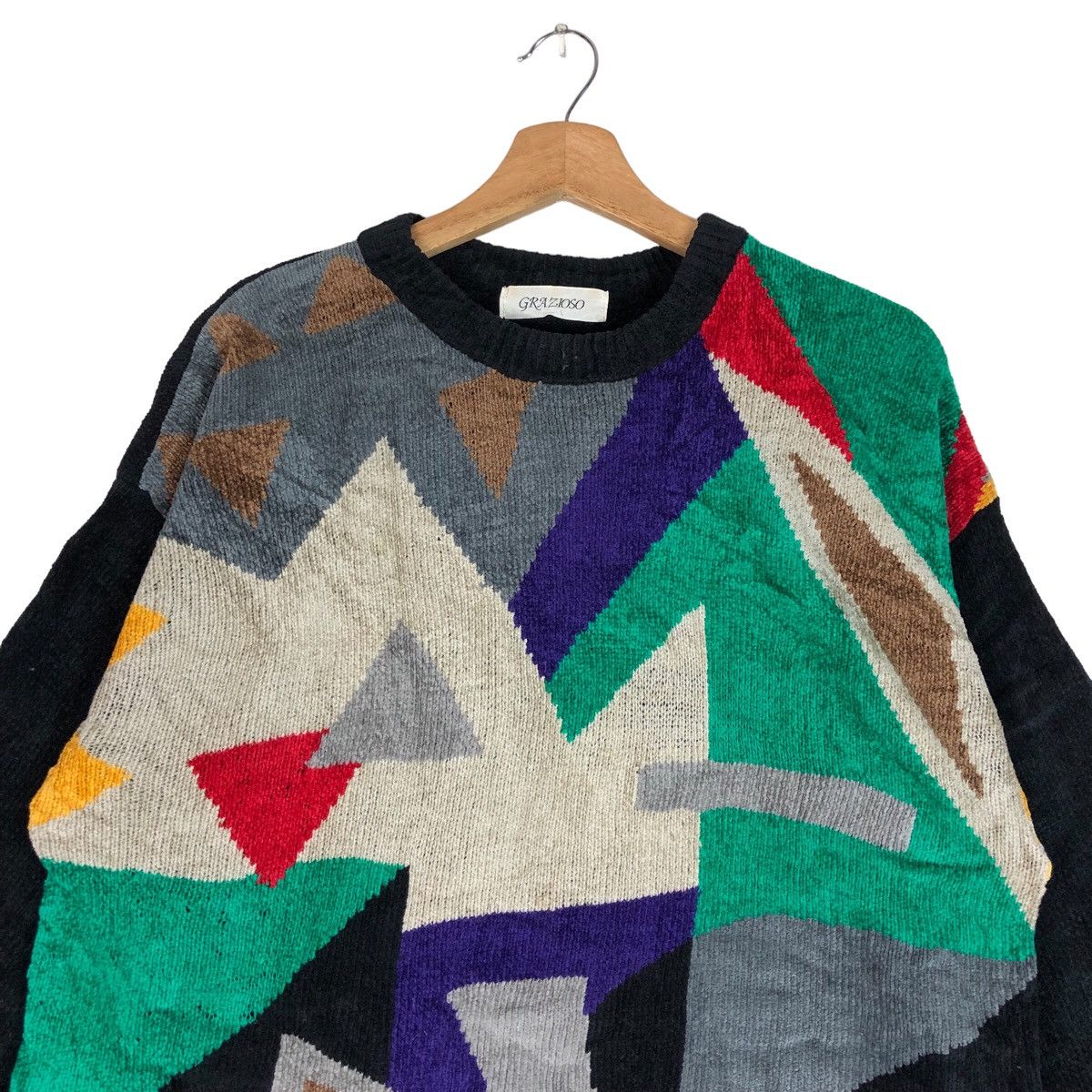Vintage Japanese Brand Multicolour Art Abstract Streetstyle Knitwear Size US M / EU 48-50 / 2 - 2 Thumbnail
