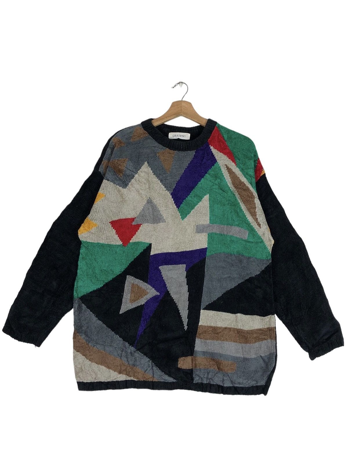 Vintage Japanese Brand Multicolour Art Abstract Streetstyle Knitwear Size US M / EU 48-50 / 2 - 1 Thumbnail