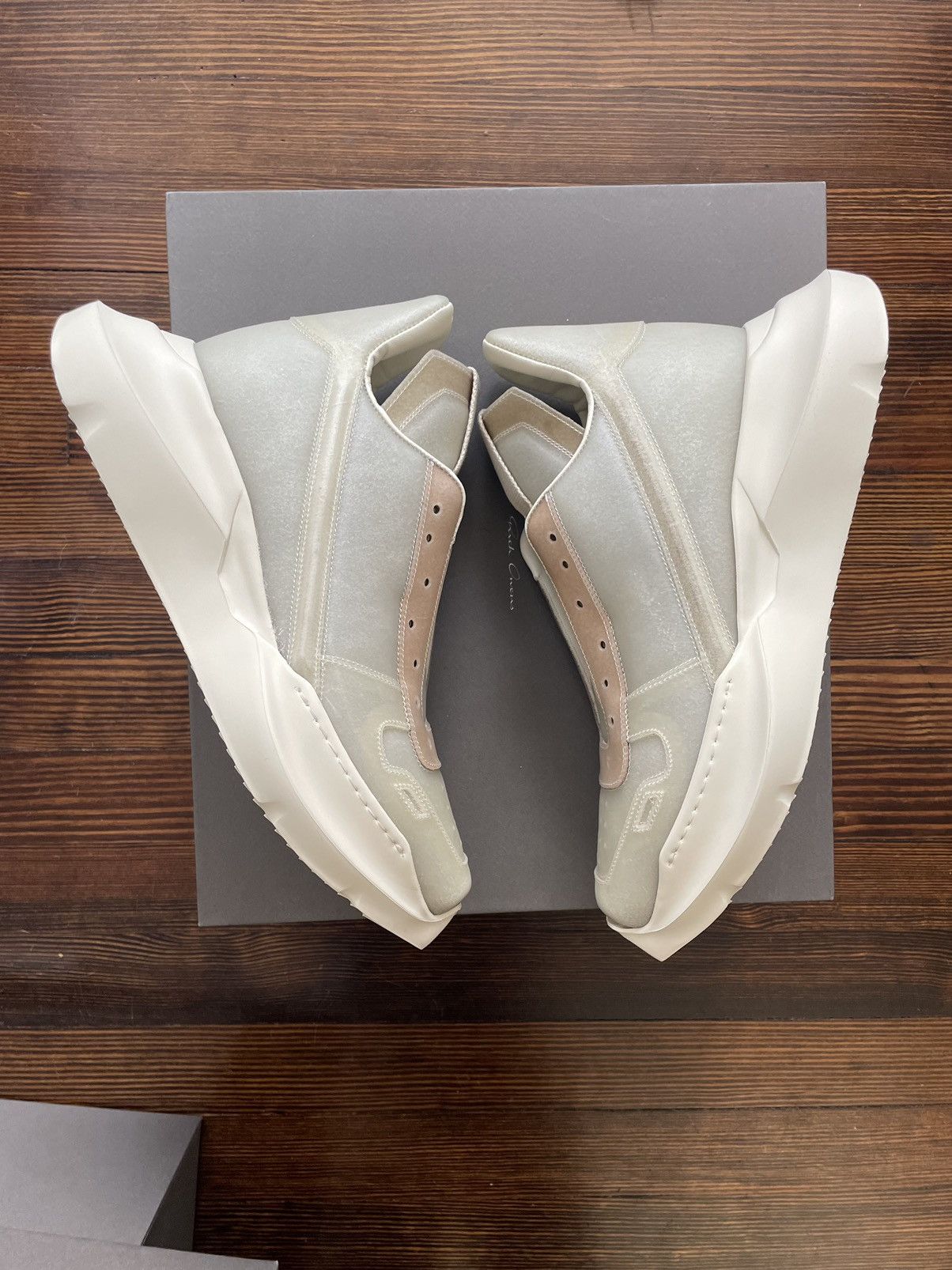 Rick Owens Natural Transparent Leather Geth Runner Rick Owens SS23 EDFU Size US 11 / EU 44 - 2 Thumbnail