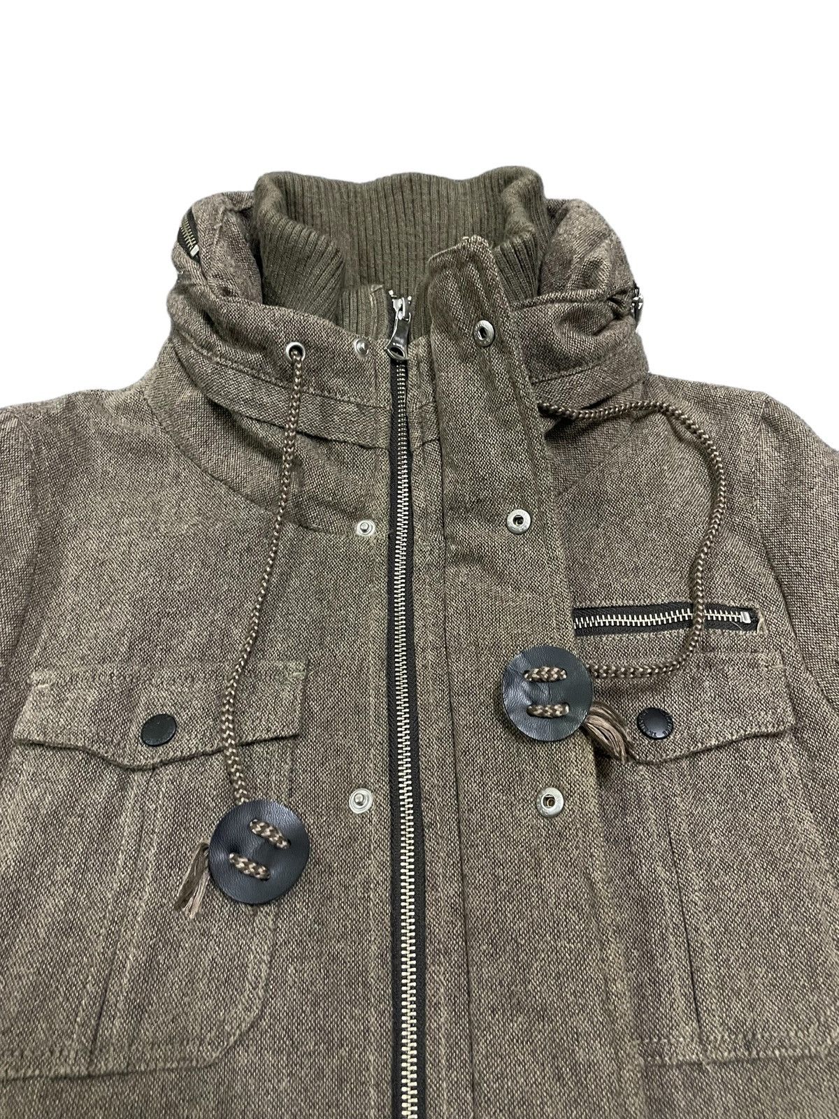 Fagassent Toshiki Aoki Takeo Kikuchi Wool Tactical Cargo Jacket Hooded Size US M / EU 48-50 / 2 - 9 Thumbnail