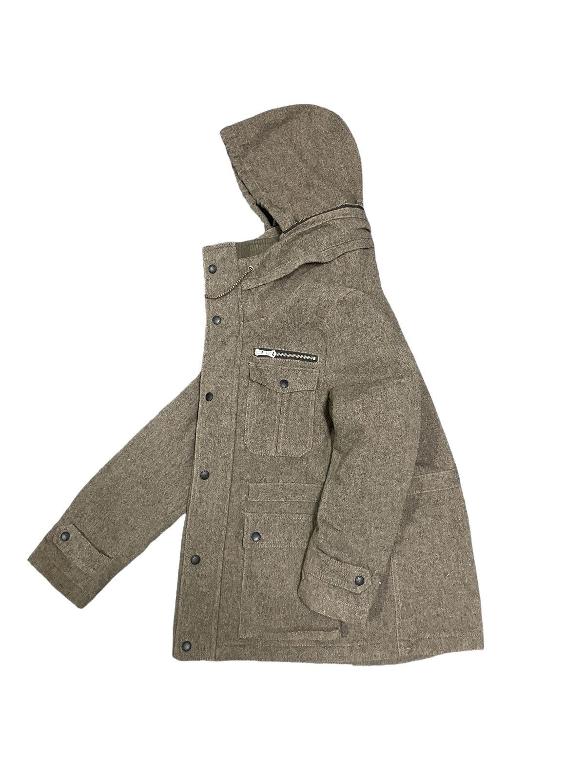 Fagassent Toshiki Aoki Takeo Kikuchi Wool Tactical Cargo Jacket Hooded Size US M / EU 48-50 / 2 - 2 Thumbnail