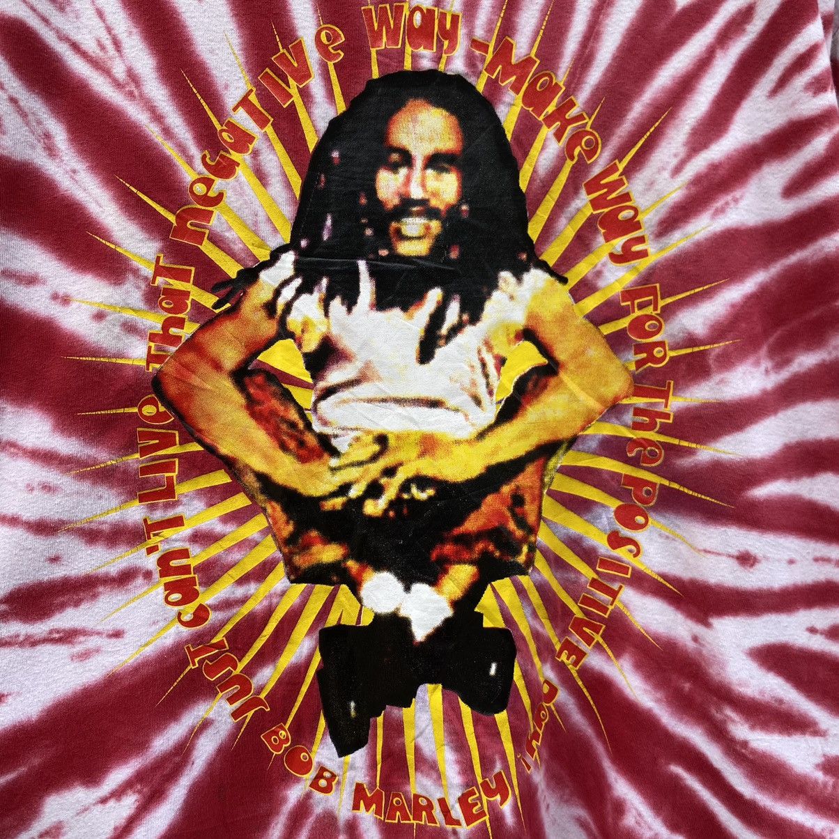 Bob Marley Thrashed Vintage Y2K Bob Marley ERD GRUNGE TIE DYE TEE Size US XL / EU 56 / 4 - 4 Thumbnail