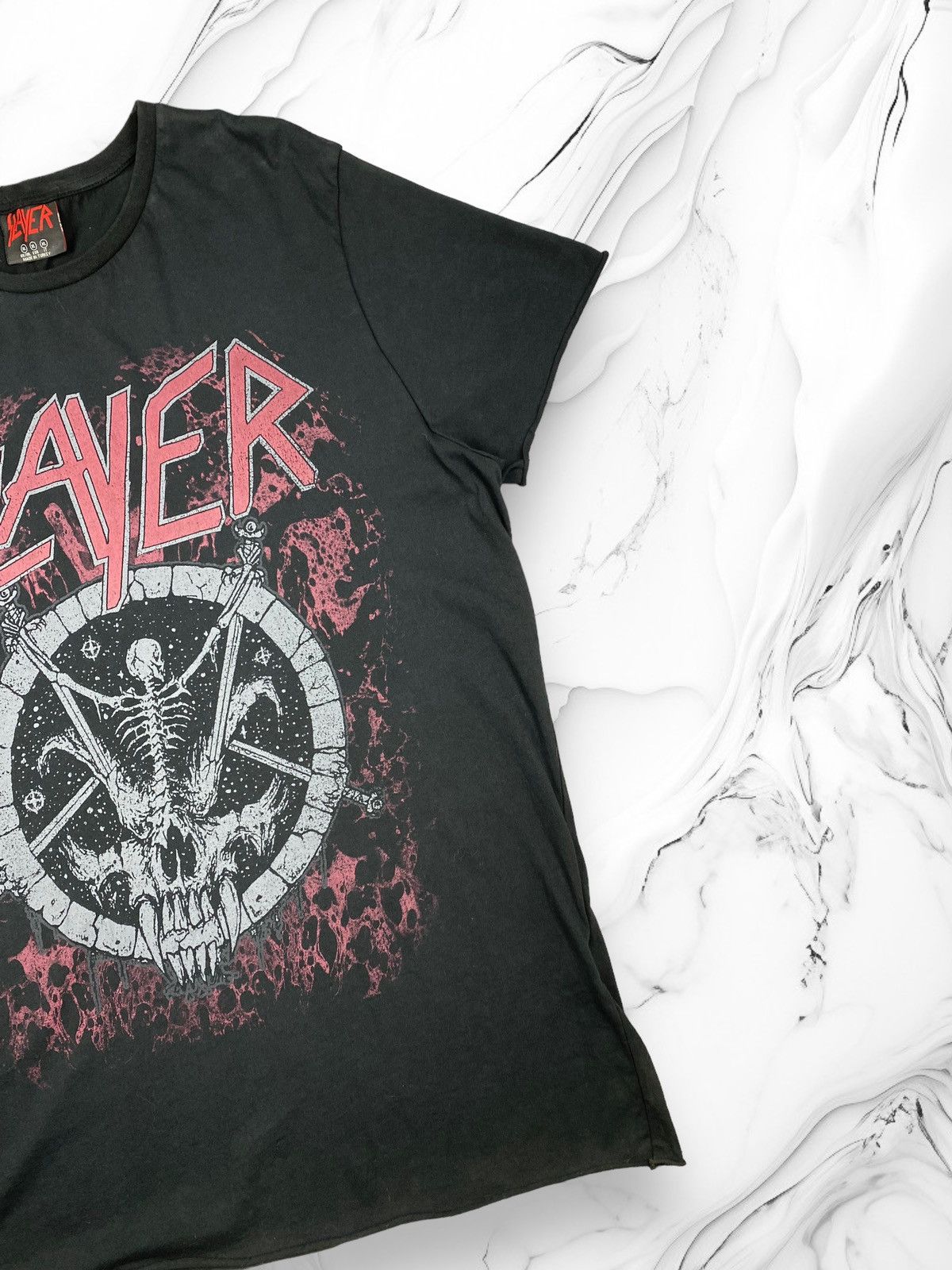 Band Tees × Slayer Slayer 2017 Printed Rock Band Tour Graphic Tee T-shirt Size US XL / EU 56 / 4 - 3 Thumbnail