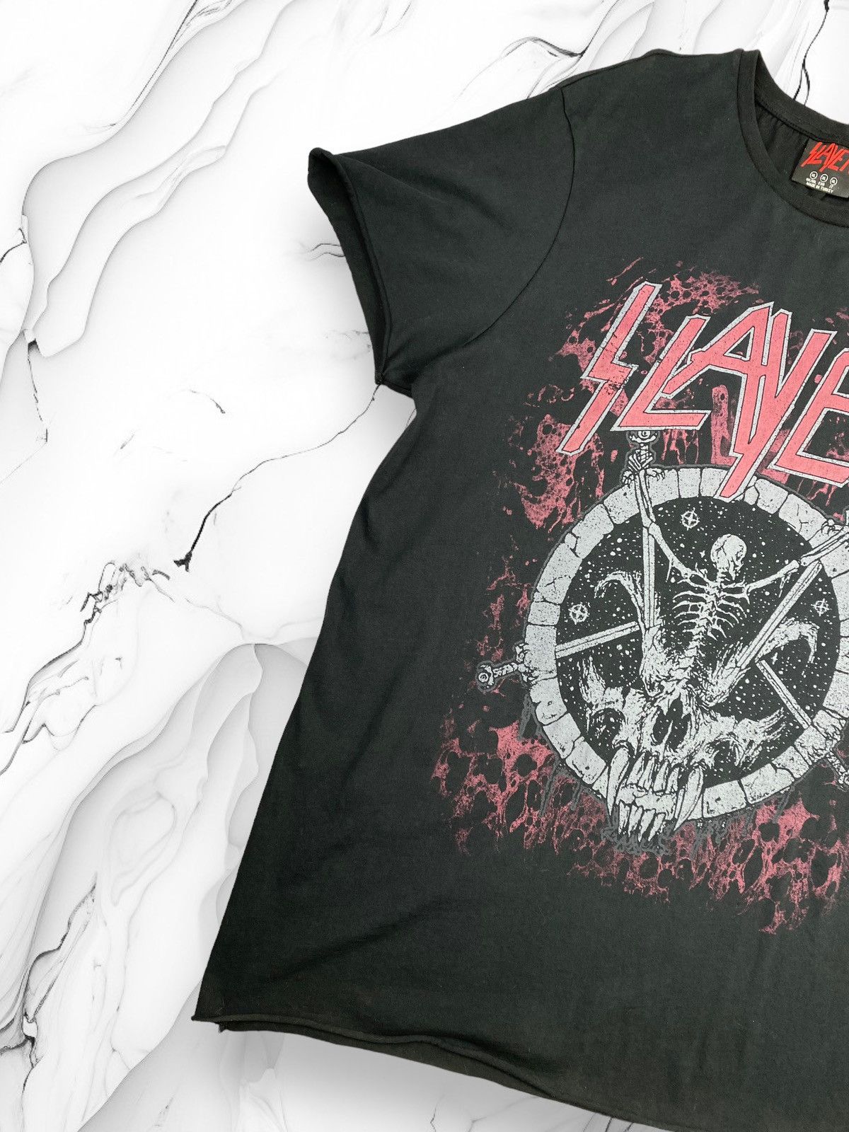 Band Tees × Slayer Slayer 2017 Printed Rock Band Tour Graphic Tee T-shirt Size US XL / EU 56 / 4 - 2 Thumbnail
