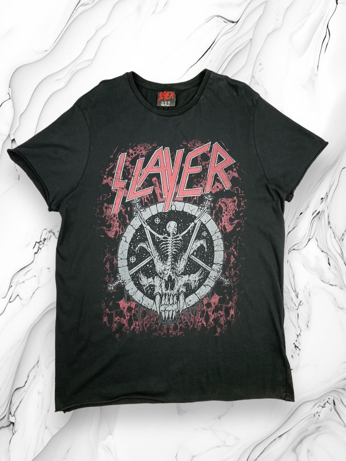 Band Tees × Slayer Slayer 2017 Printed Rock Band Tour Graphic Tee T-shirt Size US XL / EU 56 / 4 - 1 Thumbnail