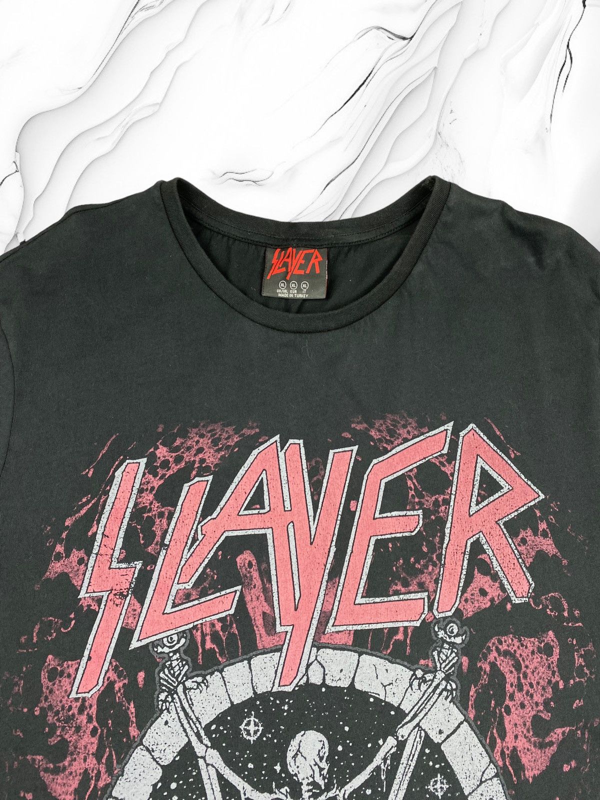 Band Tees × Slayer Slayer 2017 Printed Rock Band Tour Graphic Tee T-shirt Size US XL / EU 56 / 4 - 4 Thumbnail