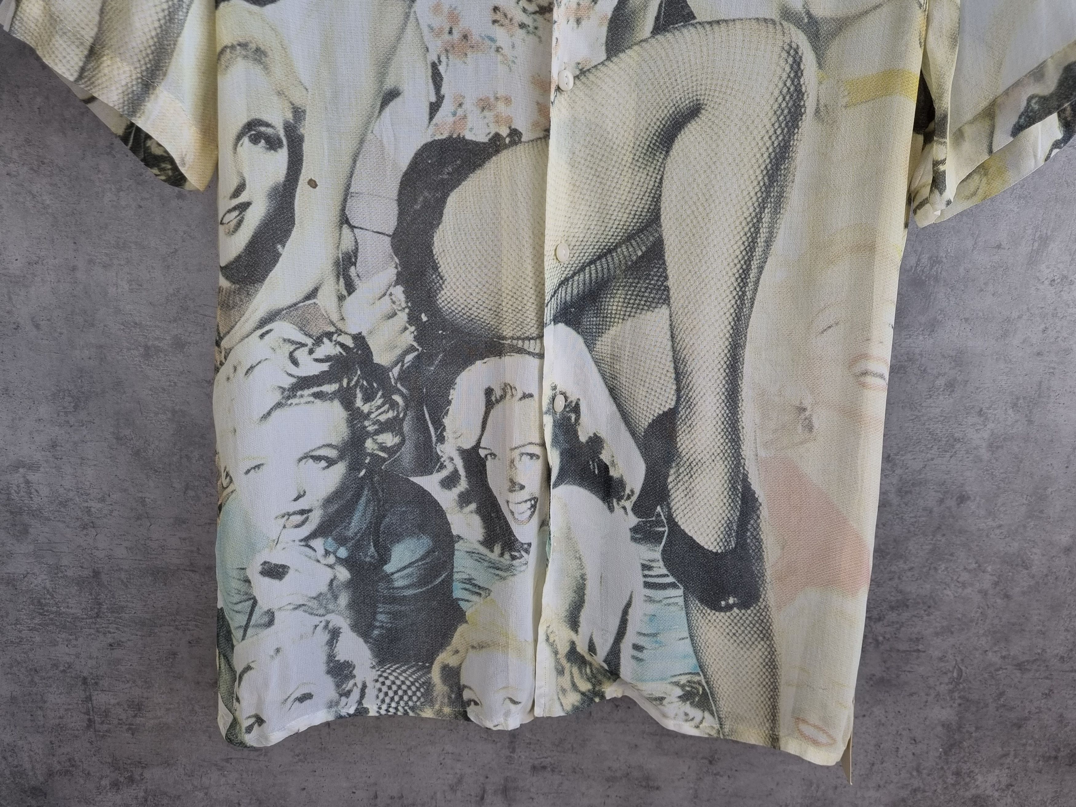 Vintage 90s Marilyn Monroe Print Shirt Jean Paul Gaultier style Size US M / EU 48-50 / 2 - 8 Thumbnail