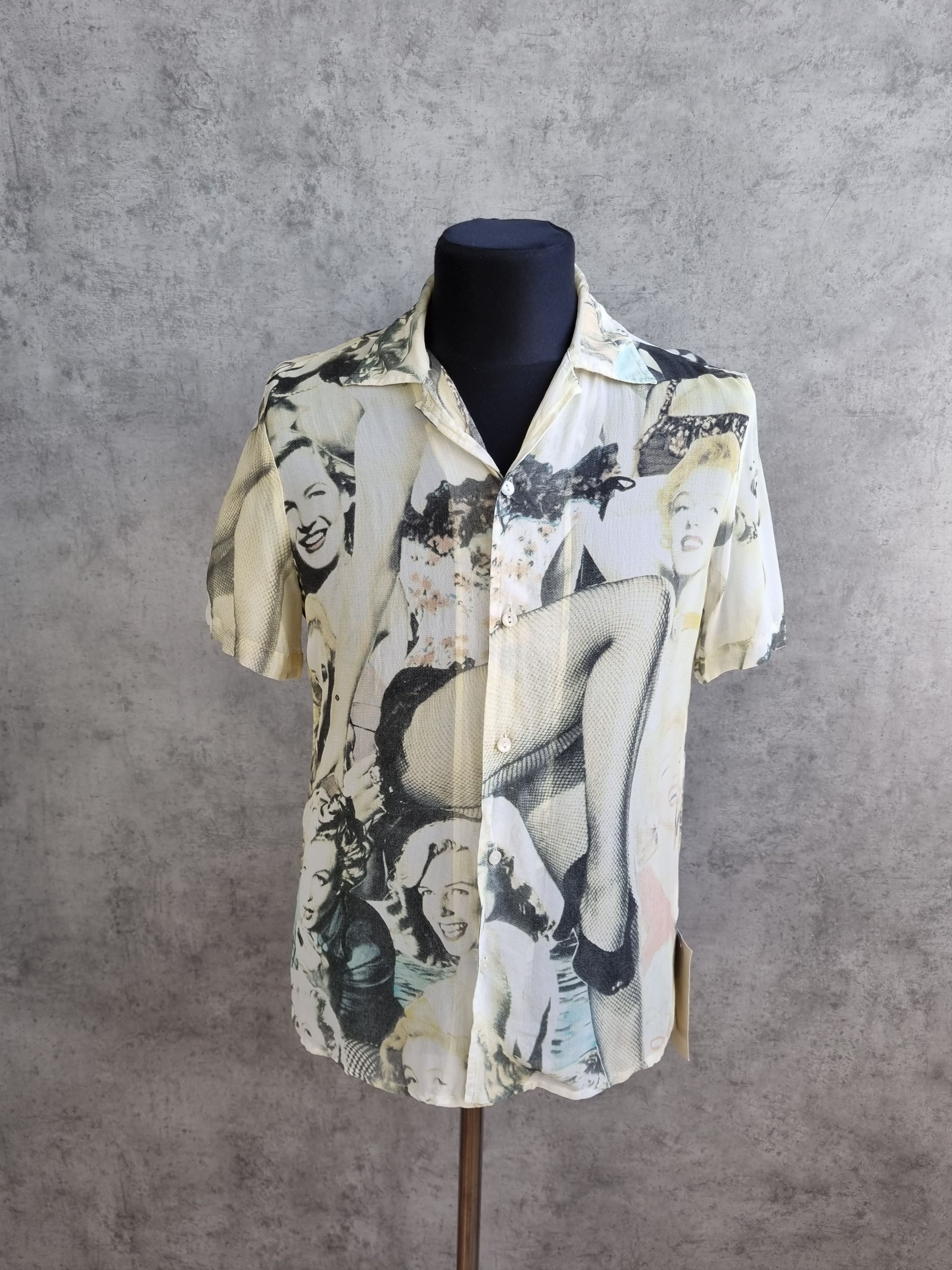 Vintage 90s Marilyn Monroe Print Shirt Jean Paul Gaultier style Size US M / EU 48-50 / 2 - 1 Thumbnail