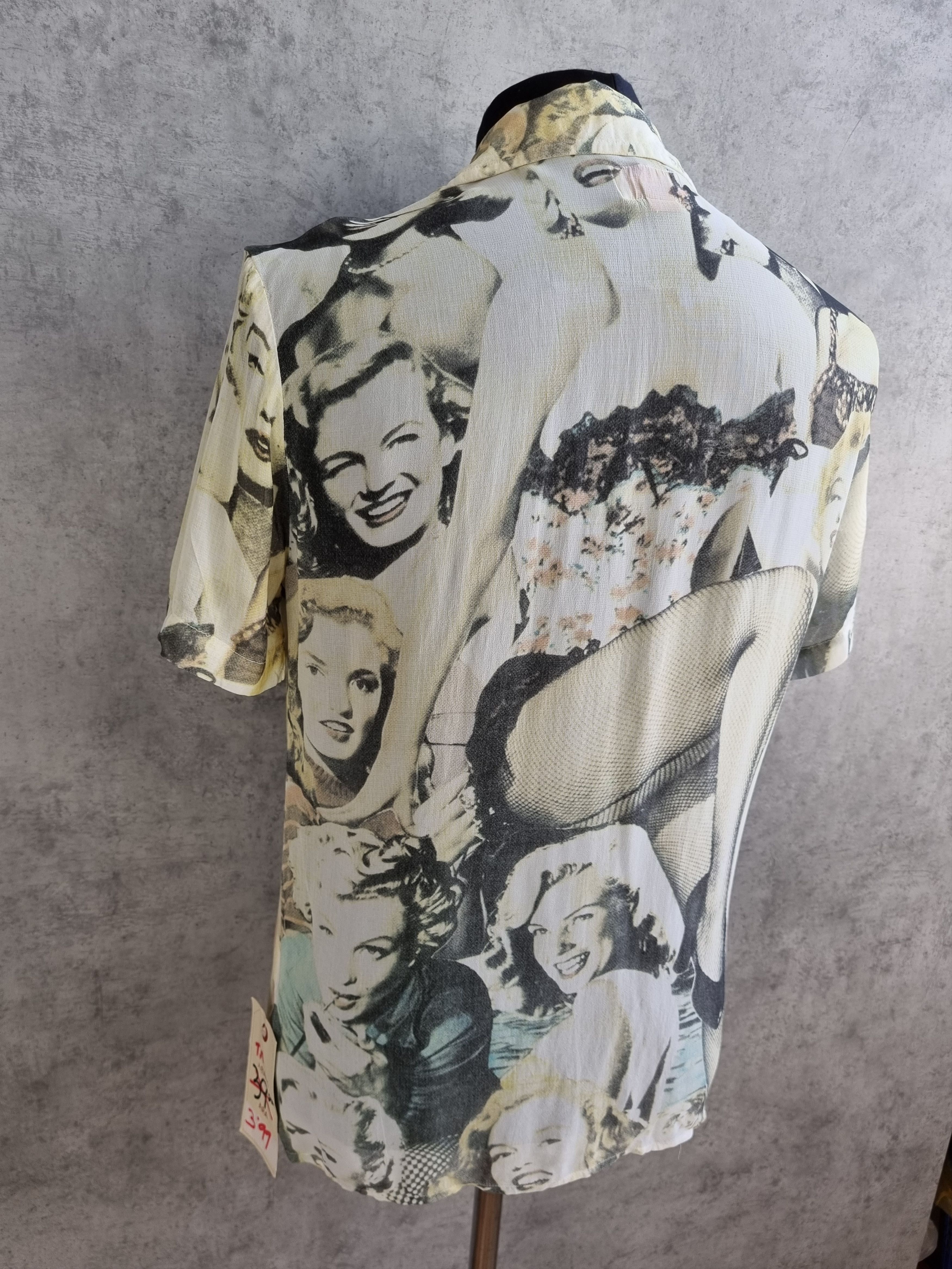 Vintage 90s Marilyn Monroe Print Shirt Jean Paul Gaultier style Size US M / EU 48-50 / 2 - 12 Thumbnail