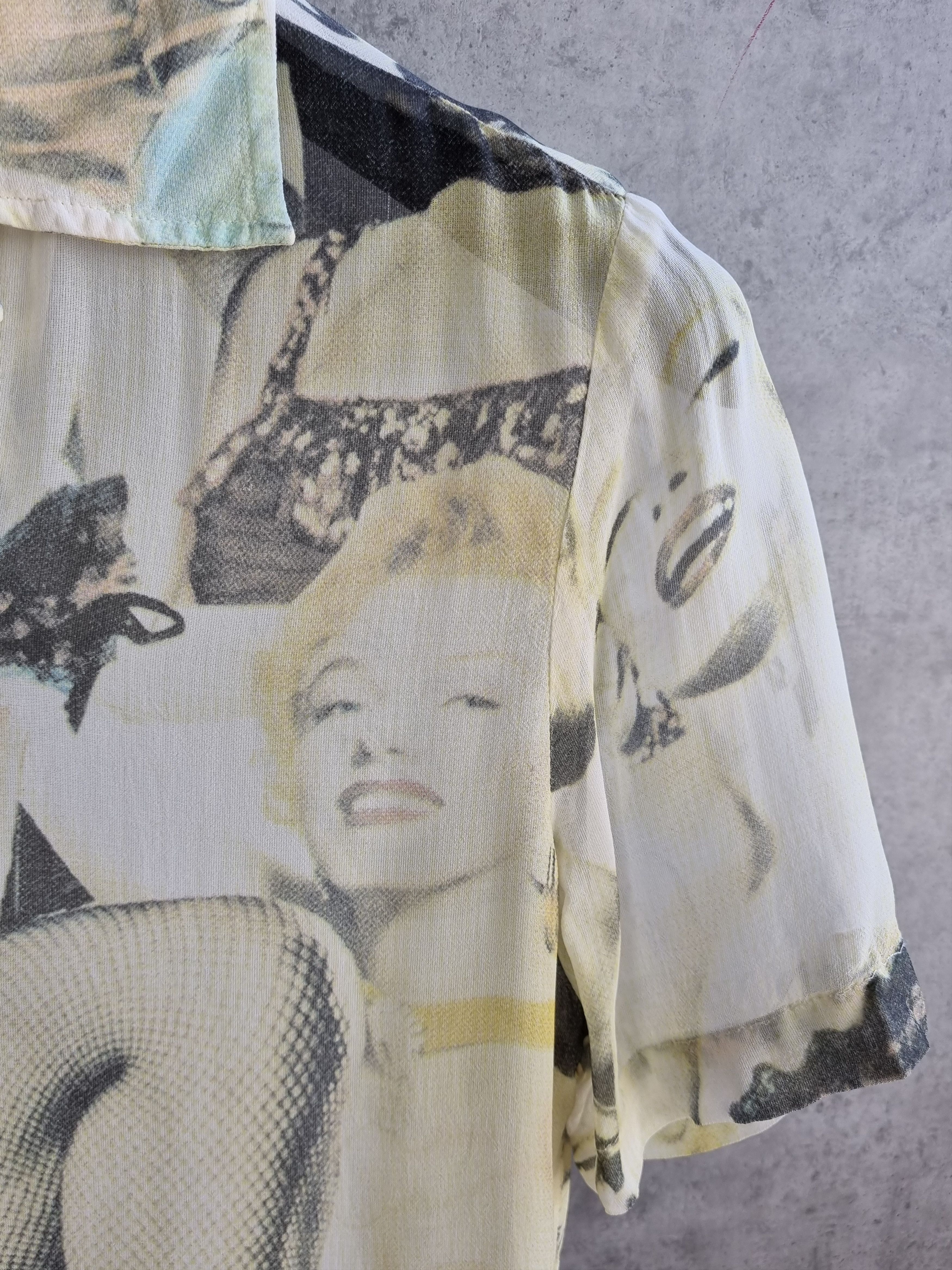 Vintage 90s Marilyn Monroe Print Shirt Jean Paul Gaultier style Size US M / EU 48-50 / 2 - 19 Thumbnail