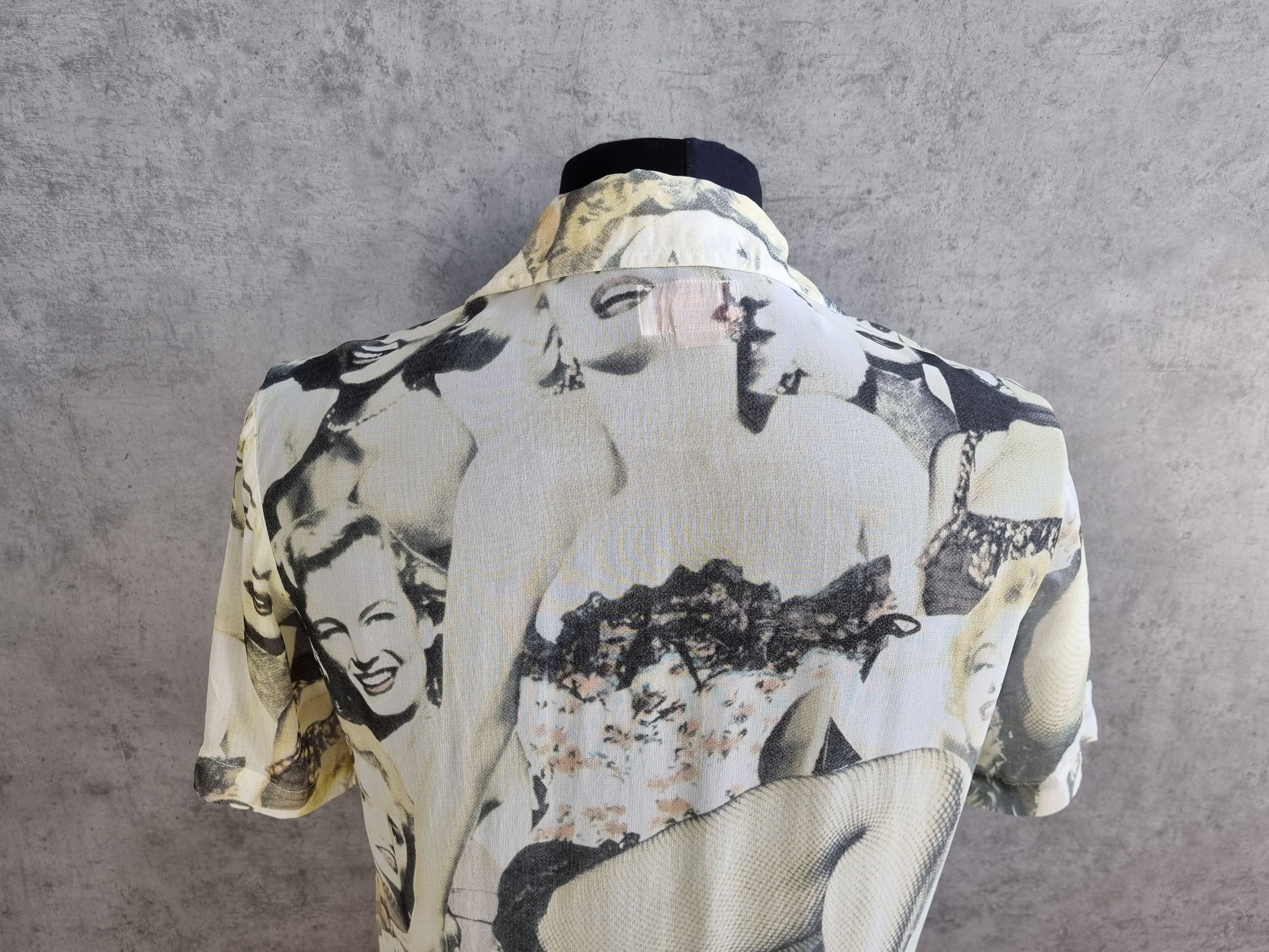Vintage 90s Marilyn Monroe Print Shirt Jean Paul Gaultier style Size US M / EU 48-50 / 2 - 10 Thumbnail