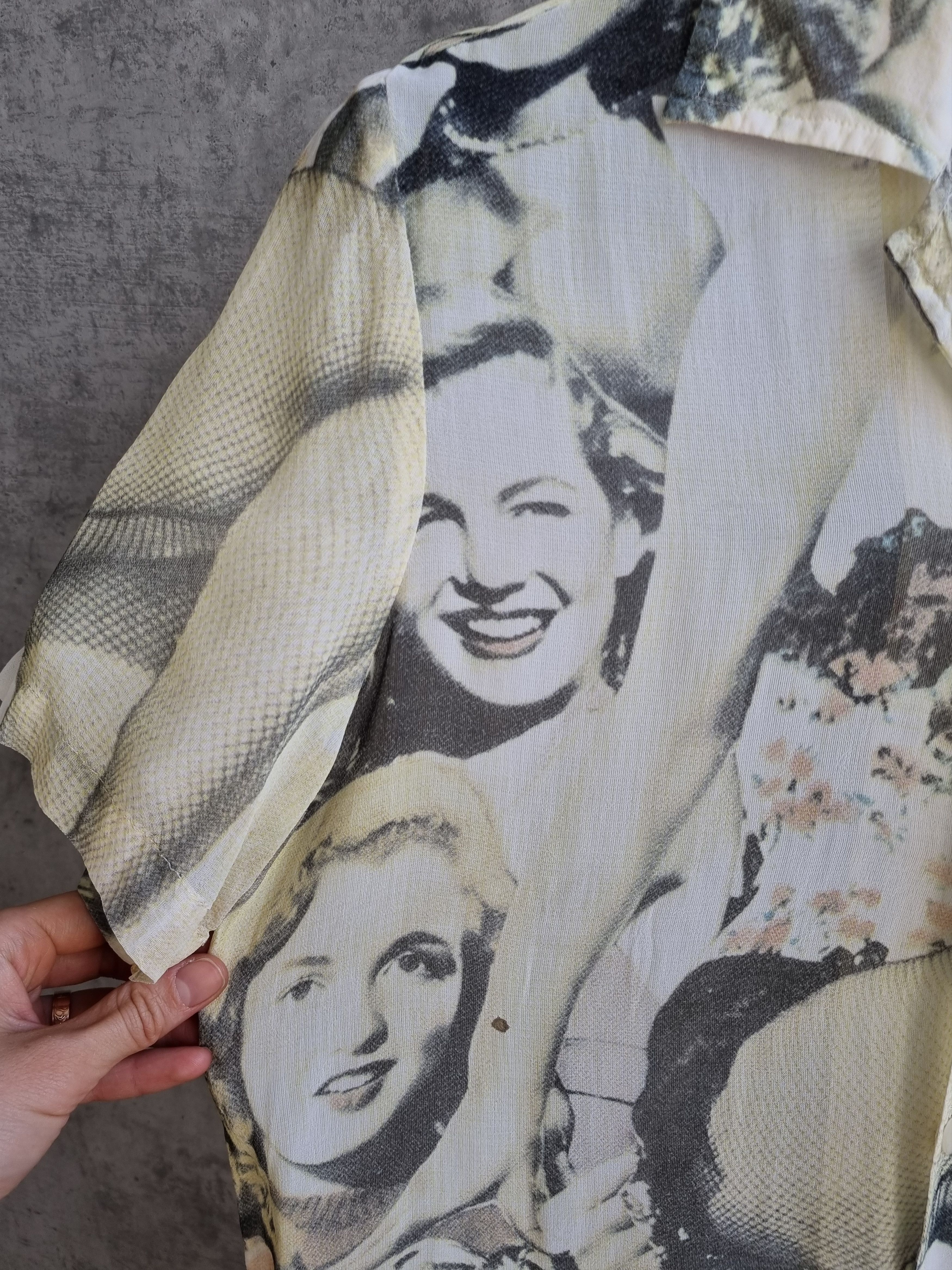 Vintage 90s Marilyn Monroe Print Shirt Jean Paul Gaultier style Size US M / EU 48-50 / 2 - 9 Thumbnail