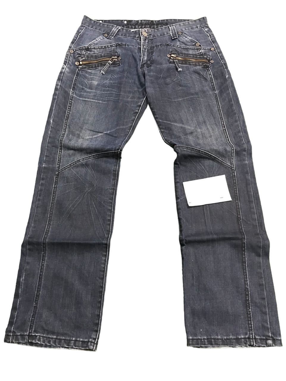 image of Vintage Sulzero Multipocket Zipper Double Knee Jeans in Indigo, Men's (Size 34)