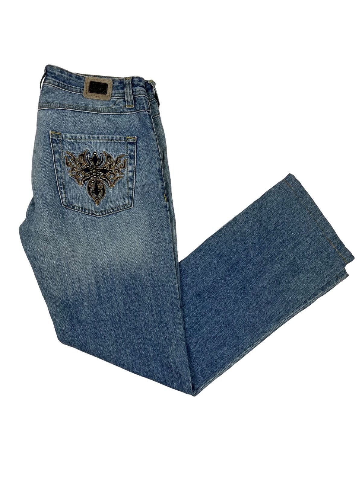 Dolce & Gabbana Vintage y2k Dolce & Gabbana Jeans Avant Garde Cross Tribal Size 31" - 1 Thumbnail