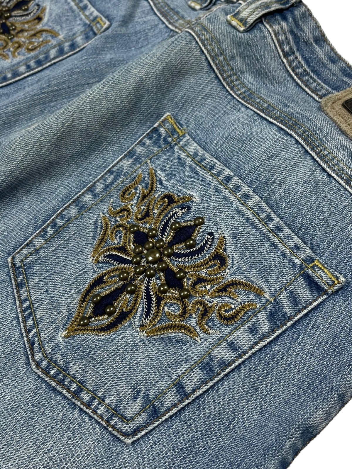 Dolce & Gabbana Vintage y2k Dolce & Gabbana Jeans Avant Garde Cross Tribal Size 31" - 15 Thumbnail