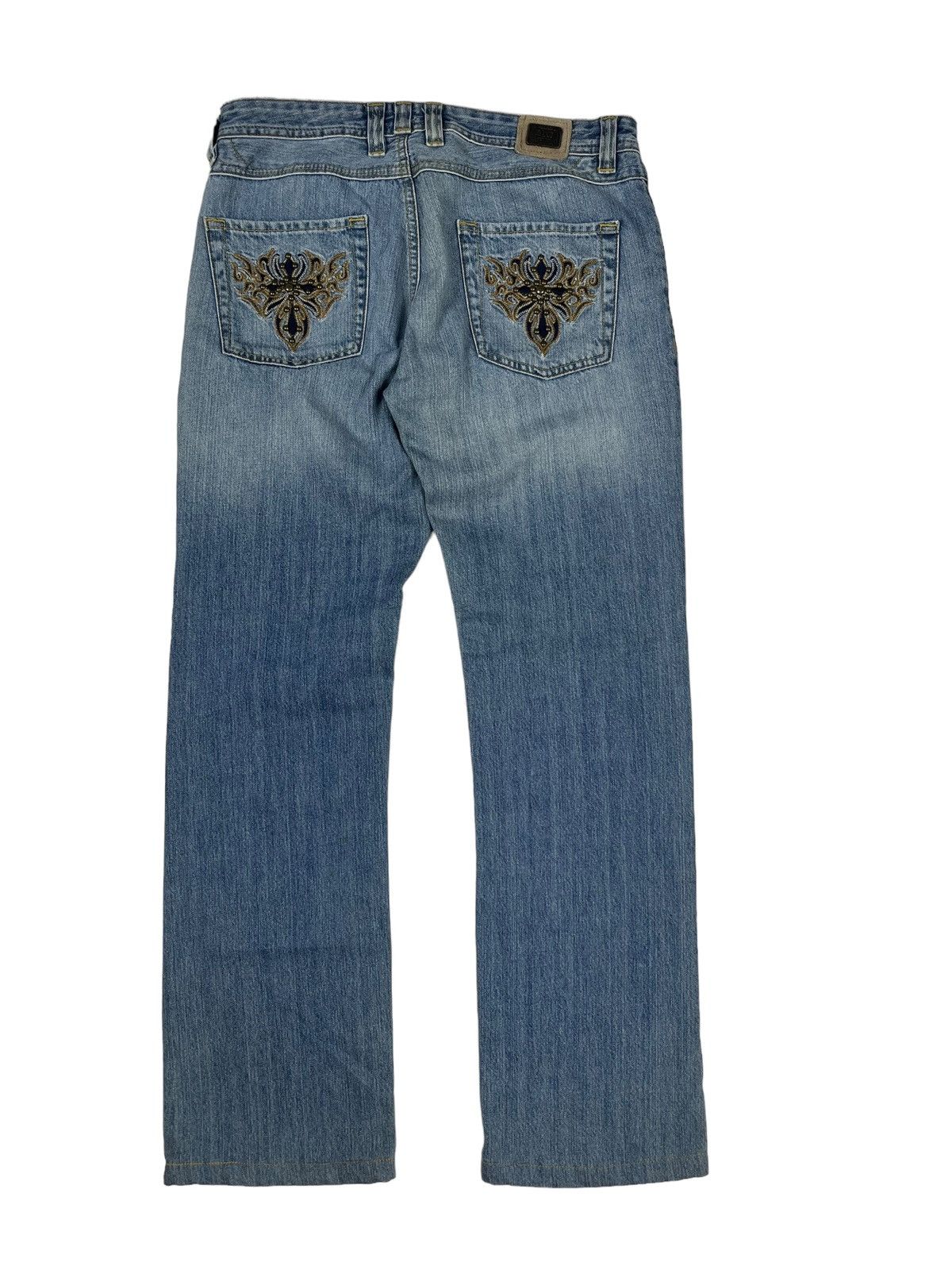 Dolce & Gabbana Vintage y2k Dolce & Gabbana Jeans Avant Garde Cross Tribal Size 31" - 3 Thumbnail