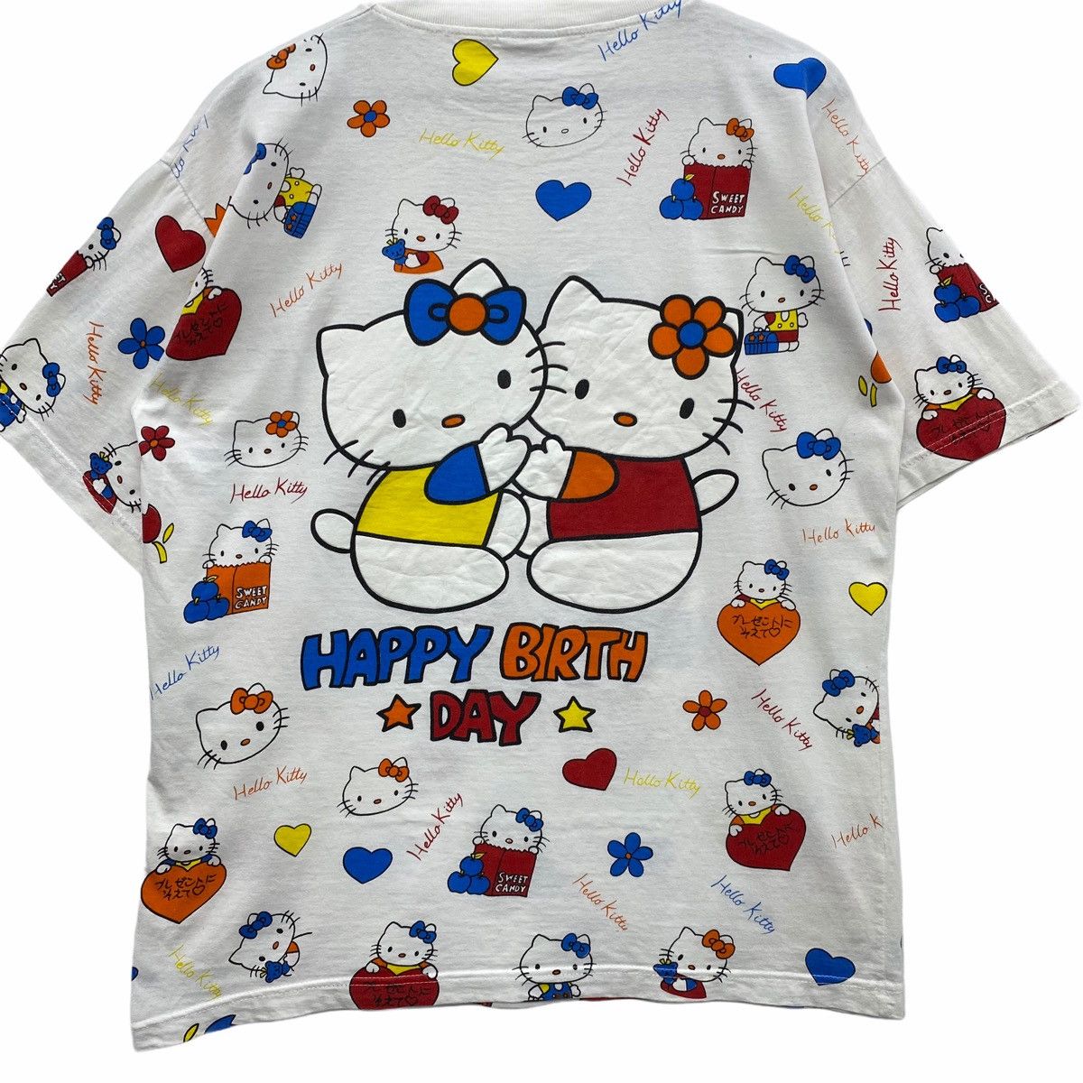 Cartoon Network × Vintage *Vintage HELLO KITTY OVERPRINT T-SHIRT MULTICOLOUR Size US L / EU 52-54 / 3 - 6 Thumbnail