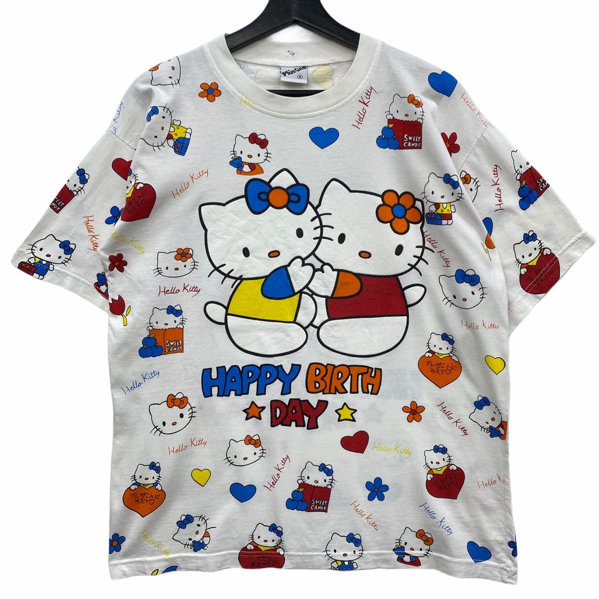 Cartoon Network × Vintage *Vintage HELLO KITTY OVERPRINT T-SHIRT MULTICOLOUR Size US L / EU 52-54 / 3 - 2 Thumbnail