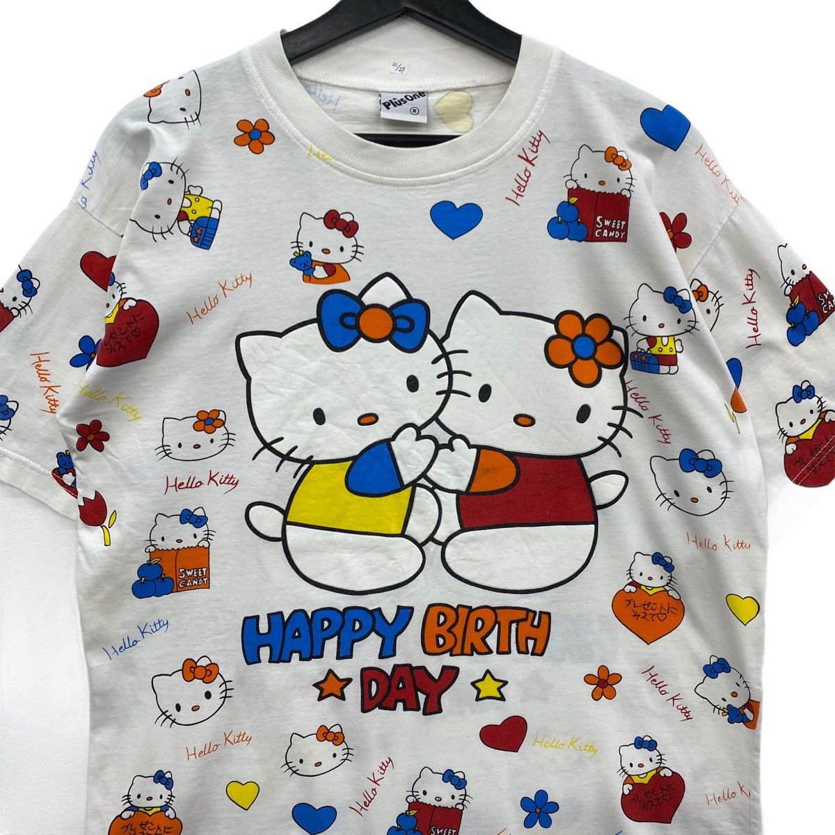 Cartoon Network × Vintage *Vintage HELLO KITTY OVERPRINT T-SHIRT MULTICOLOUR Size US L / EU 52-54 / 3 - 3 Thumbnail