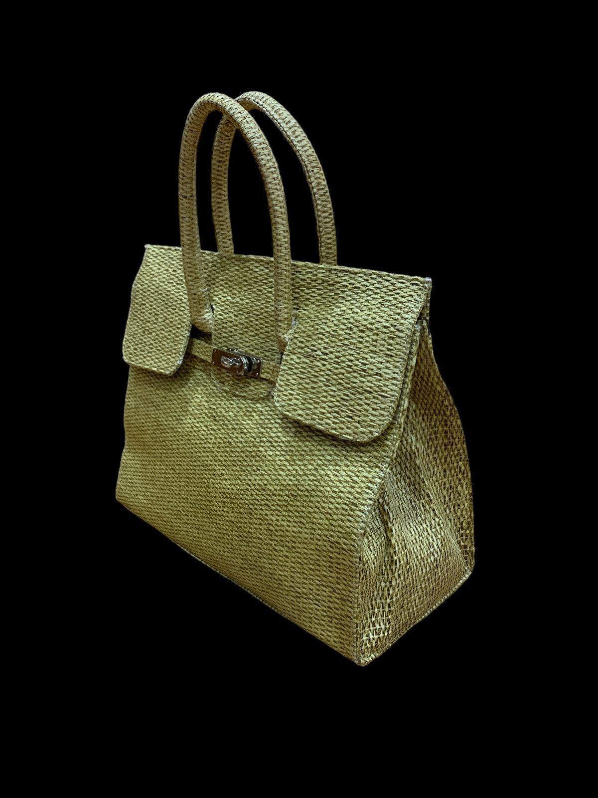 Handmade HANDMADE STRAW BIRKIN STYLE HANDBAG Size ONE SIZE - 1 Thumbnail