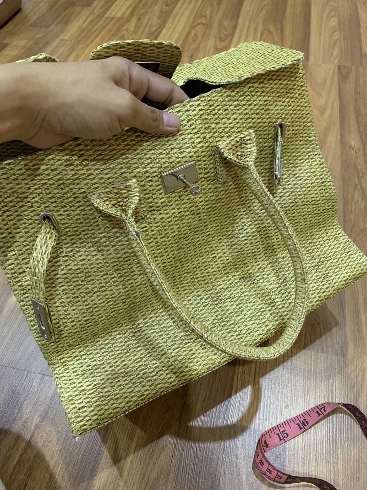 Handmade HANDMADE STRAW BIRKIN STYLE HANDBAG Size ONE SIZE - 10 Thumbnail