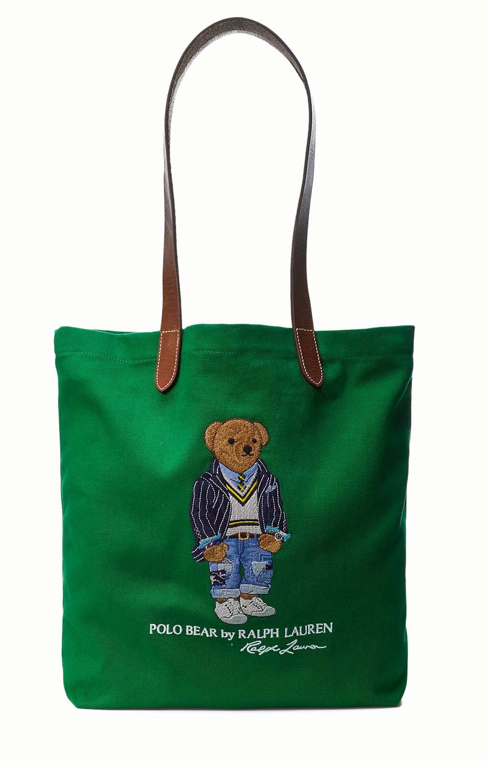 【希少レア】Vintage Ralph Lauren Polo Bear Bag Canvas Medium Polo Bear Tote