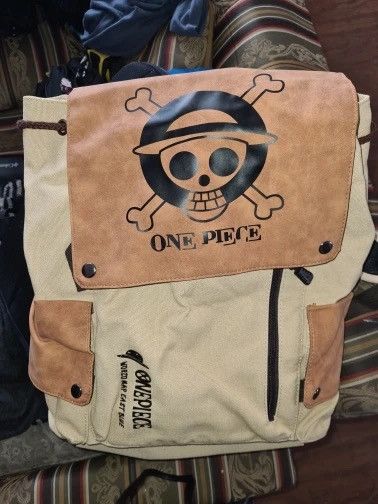 Anime ONE PIECE Canvas Backpack Bag Size ONE SIZE - 7 Thumbnail