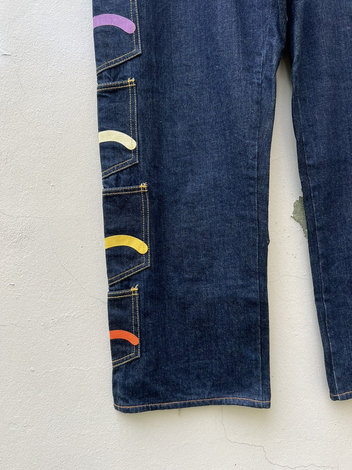 Evisu RARE!!! Vintage Evisu Multi Pocket Denim Selvedge Jeans Size US 36 / EU 52 - 9 Thumbnail