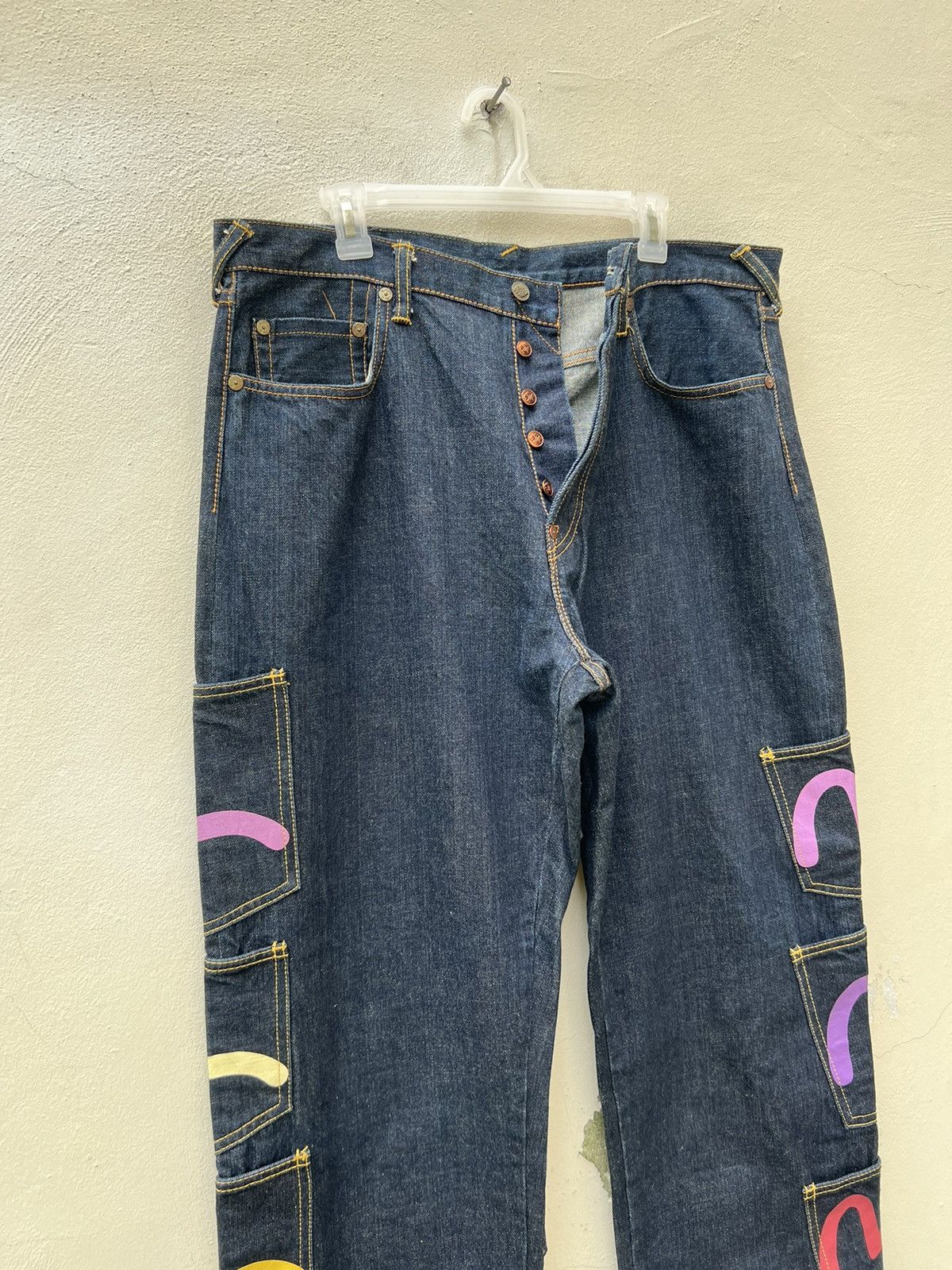 Evisu RARE!!! Vintage Evisu Multi Pocket Denim Selvedge Jeans Size US 36 / EU 52 - 7 Thumbnail