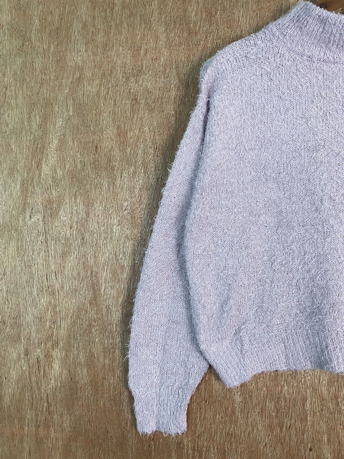 Homespun Knitwear DLS Gu Purple Shag Shaggy Fur Mohair Knitwear #BB593 Size US S / EU 44-46 / 1 - 3 Thumbnail