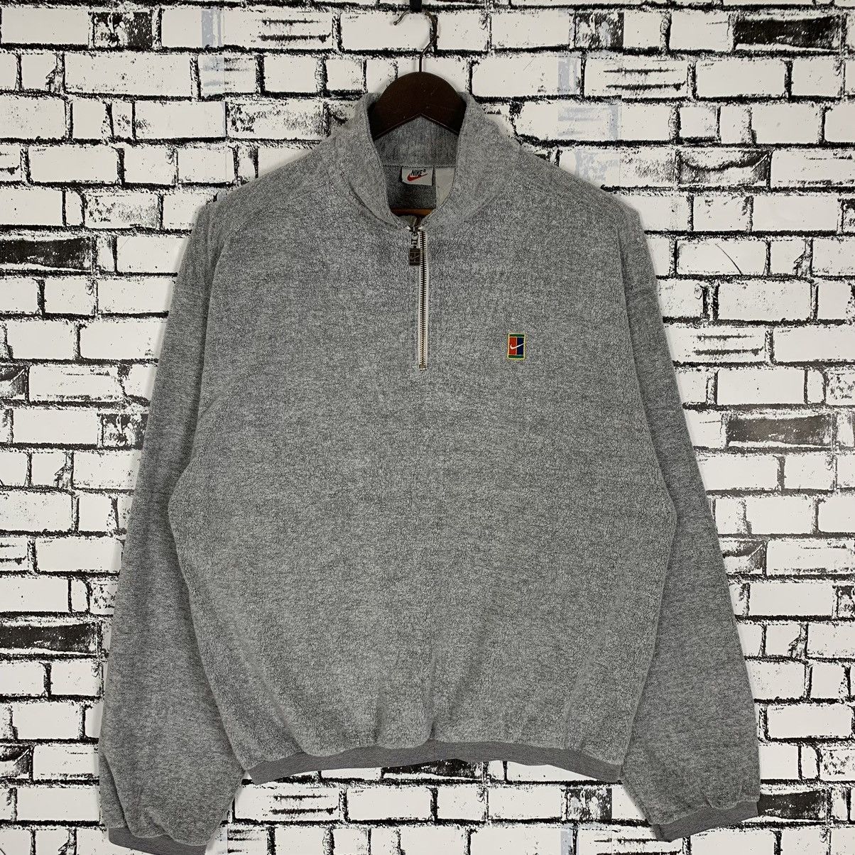 Nike × Vintage Vintage 90s Nike Challenge Court Half Zip Size US L / EU 52-54 / 3 - 1 Thumbnail