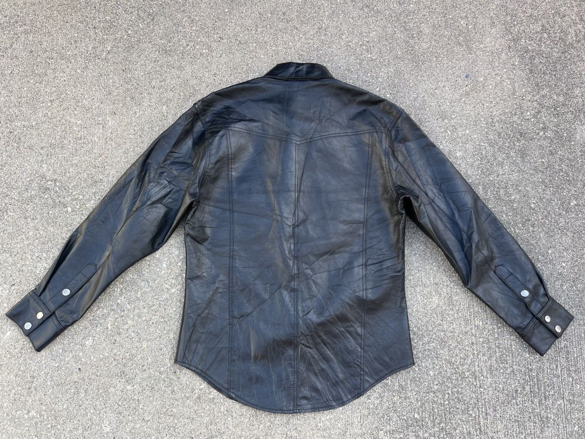 Leather Degner Japan Black Cow Leather Western Shirt Size US M / EU 48-50 / 2 - 4 Thumbnail