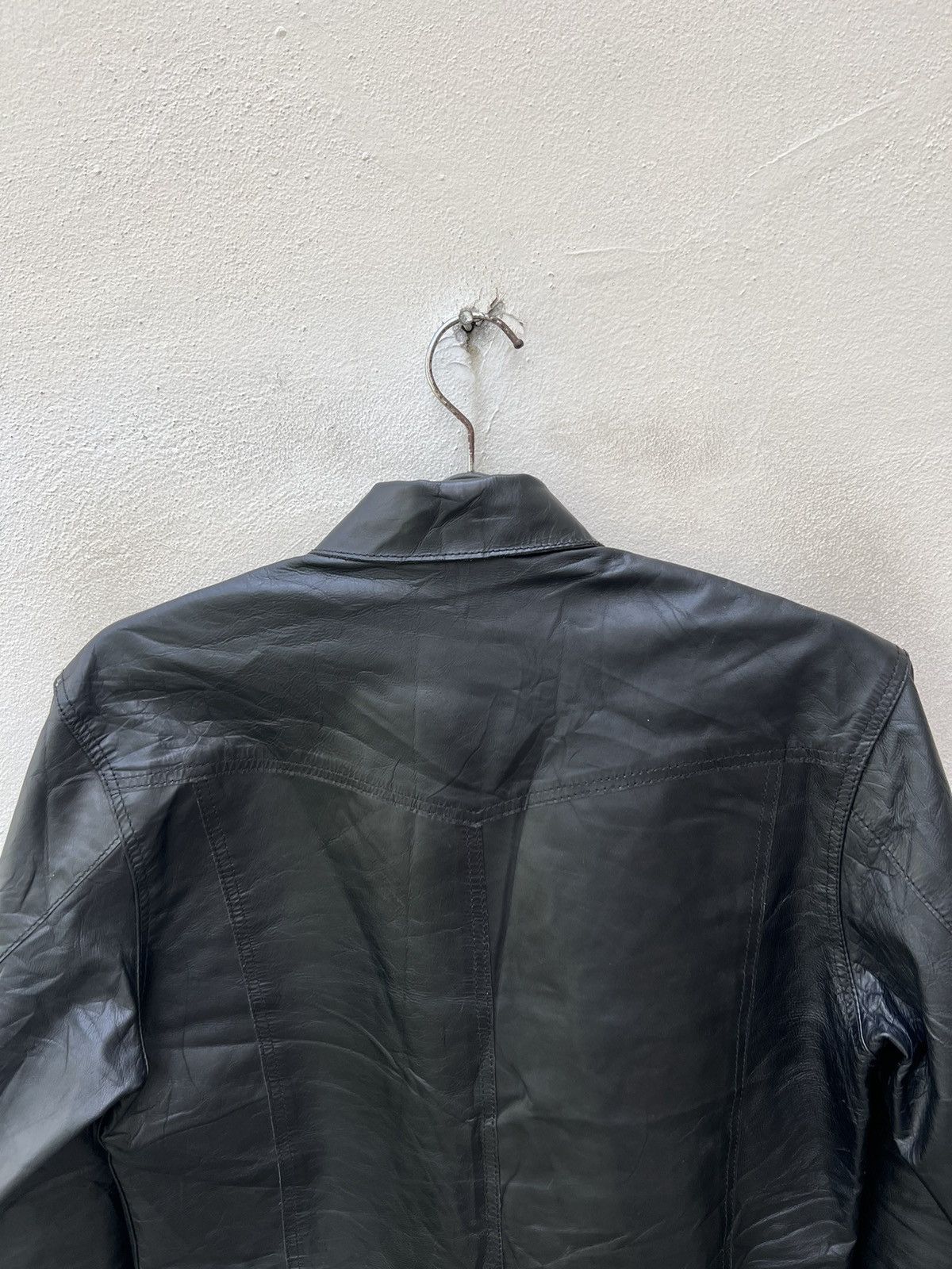 Leather Degner Japan Black Cow Leather Western Shirt Size US M / EU 48-50 / 2 - 15 Thumbnail