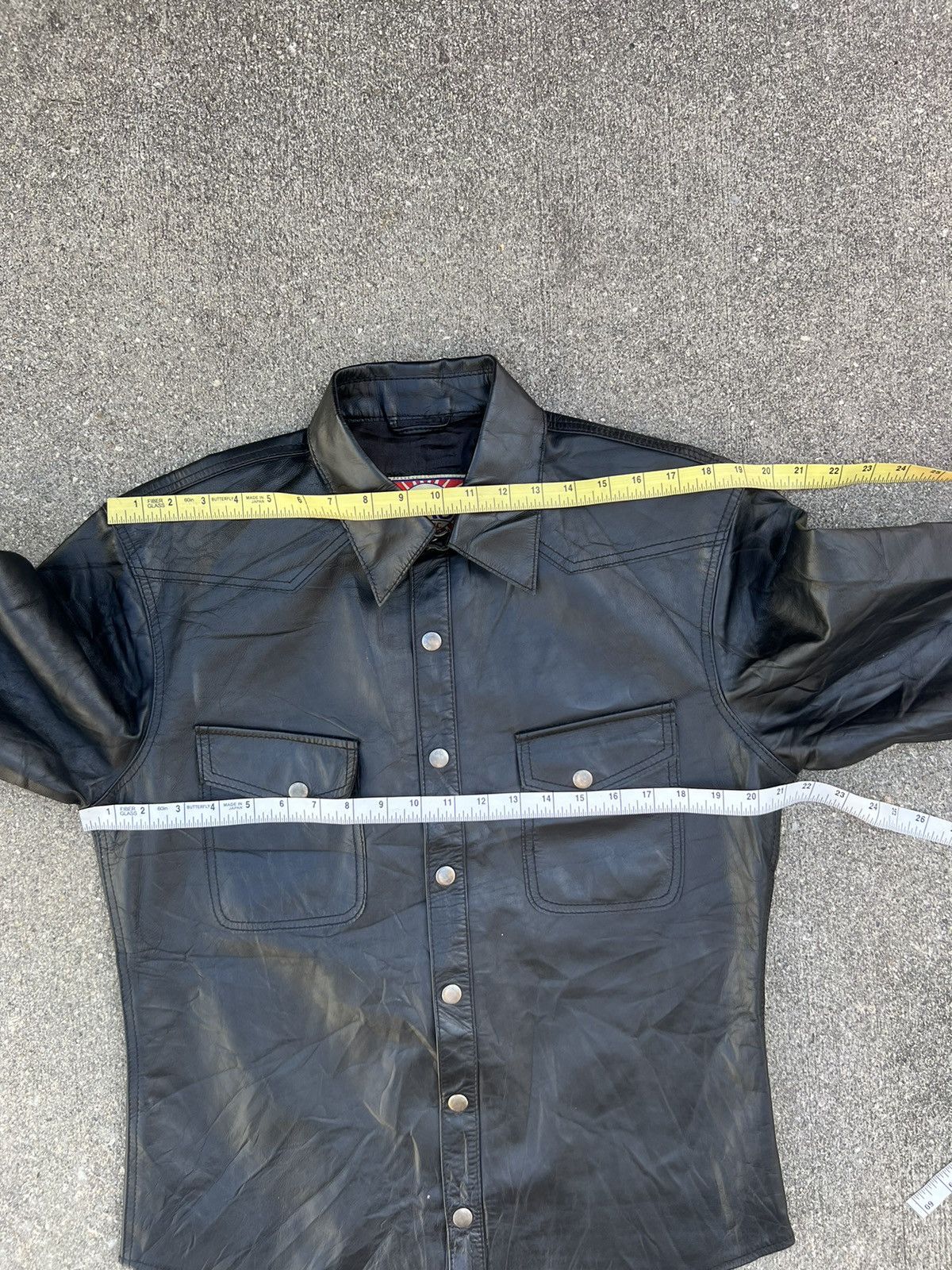 Leather Degner Japan Black Cow Leather Western Shirt Size US M / EU 48-50 / 2 - 2 Thumbnail