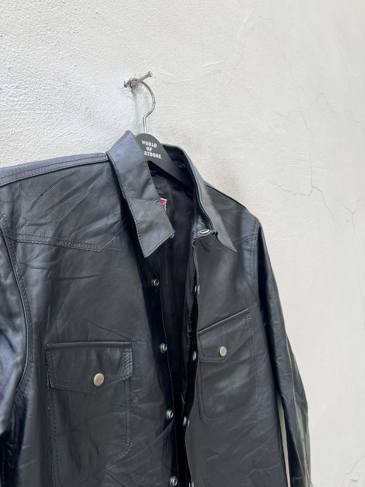 Leather Degner Japan Black Cow Leather Western Shirt Size US M / EU 48-50 / 2 - 20 Thumbnail