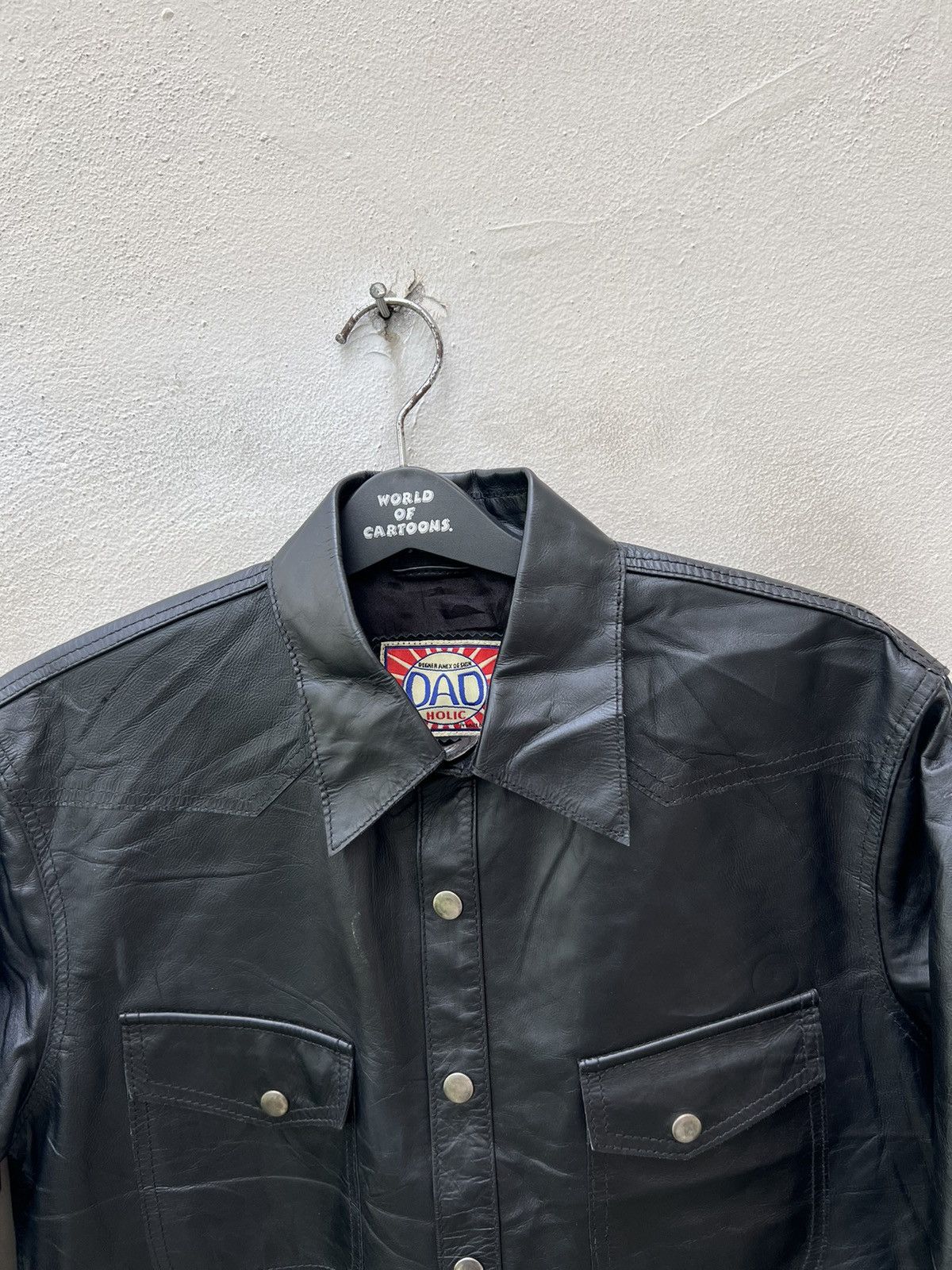 Leather Degner Japan Black Cow Leather Western Shirt Size US M / EU 48-50 / 2 - 7 Thumbnail