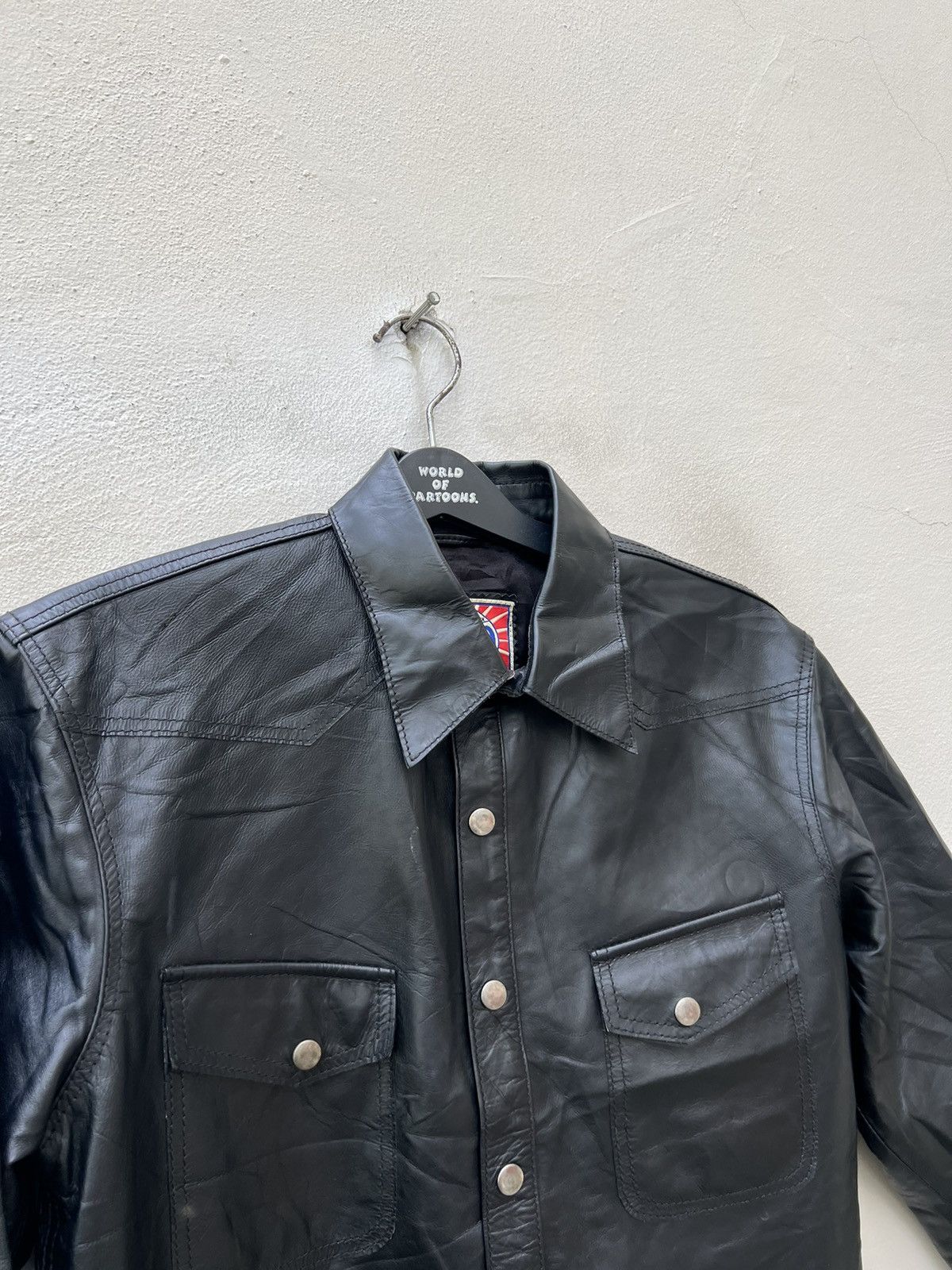 Leather Degner Japan Black Cow Leather Western Shirt Size US M / EU 48-50 / 2 - 13 Thumbnail