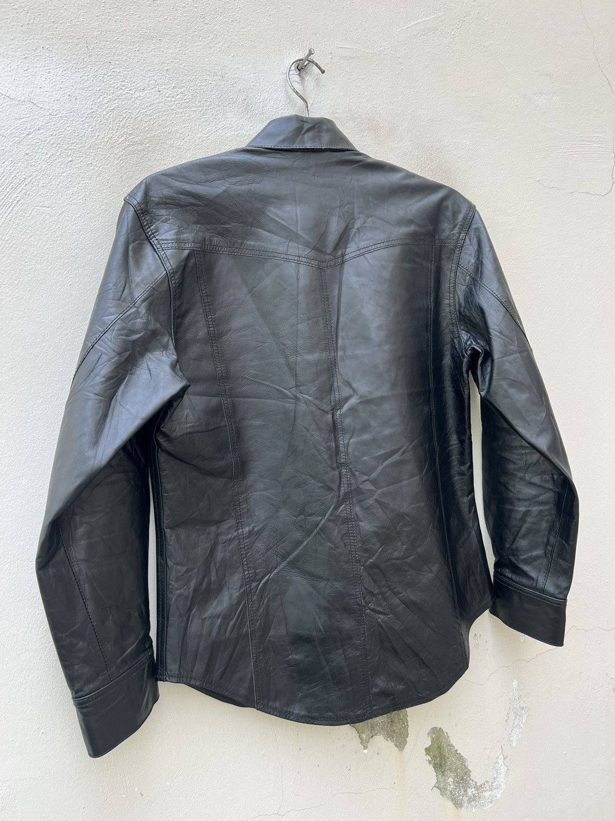 Leather Degner Japan Black Cow Leather Western Shirt Size US M / EU 48-50 / 2 - 17 Thumbnail