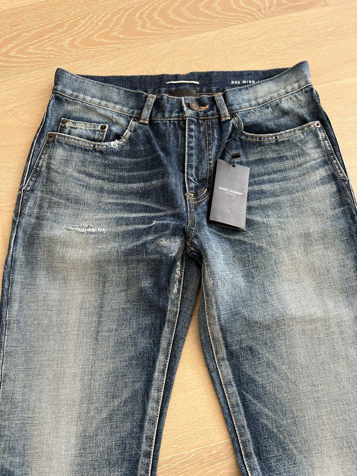 Saint Laurent Paris Final drop - Saint Laurent D02 Distressed Jeans Denim Size US 30 / EU 46 - 3 Thumbnail