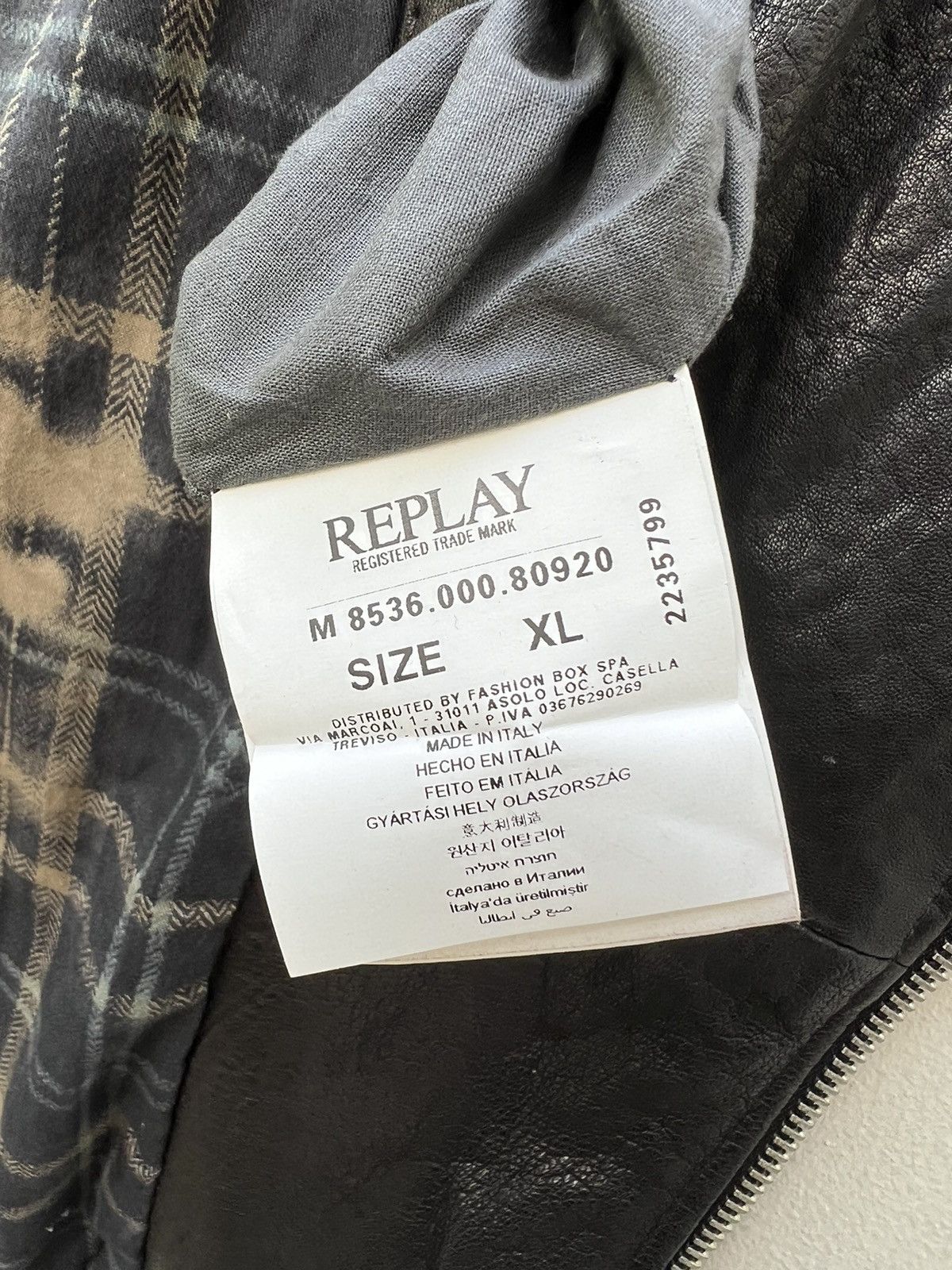 Leather Vintage Replay Double Collar Hybrid Leather Biker Jacket Size US L / EU 52-54 / 3 - 23 Thumbnail