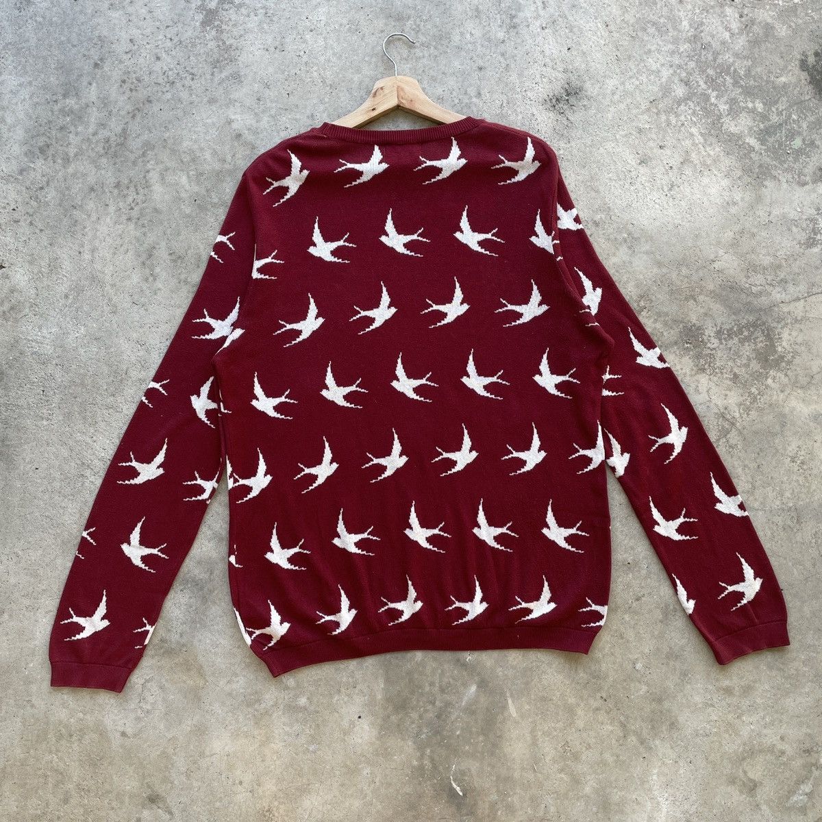 Aran Isles Knitwear Vintage Topman Swallows Bird Full Print Knitwear Jumper Size US L / EU 52-54 / 3 - 10 Thumbnail