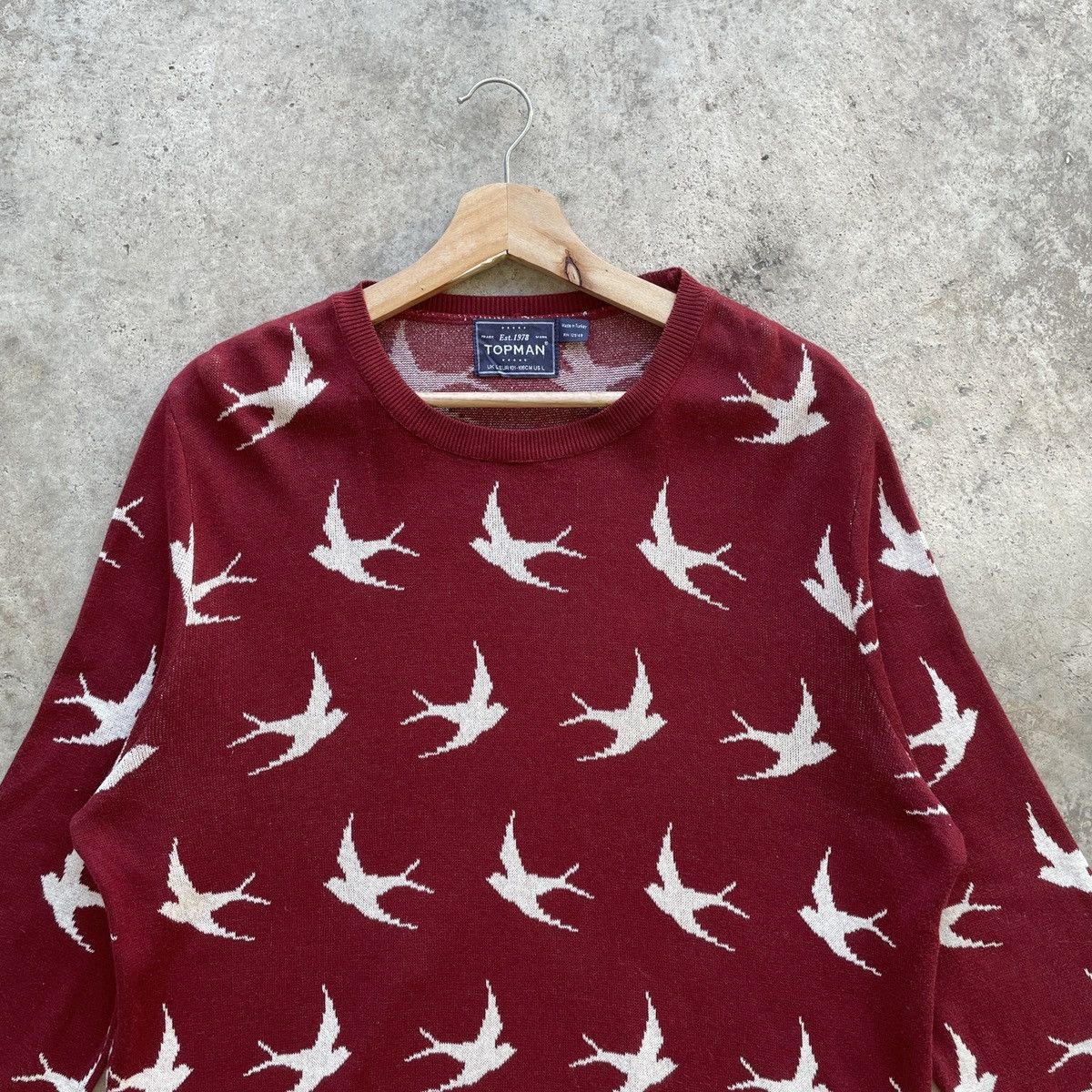 Aran Isles Knitwear Vintage Topman Swallows Bird Full Print Knitwear Jumper Size US L / EU 52-54 / 3 - 3 Thumbnail