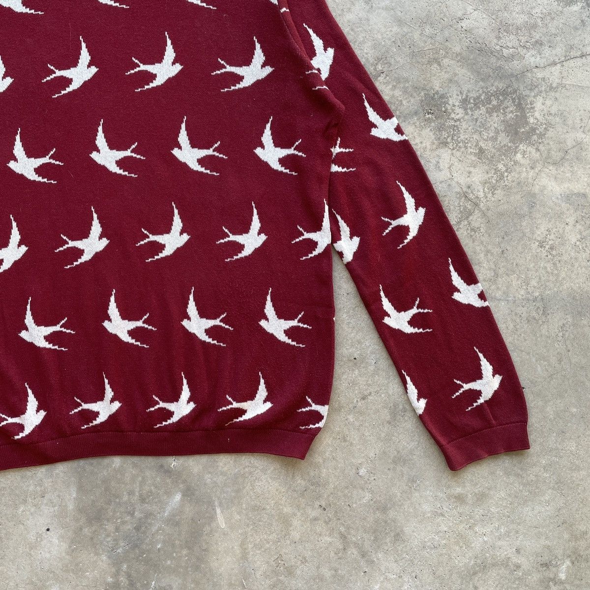 Aran Isles Knitwear Vintage Topman Swallows Bird Full Print Knitwear Jumper Size US L / EU 52-54 / 3 - 8 Thumbnail
