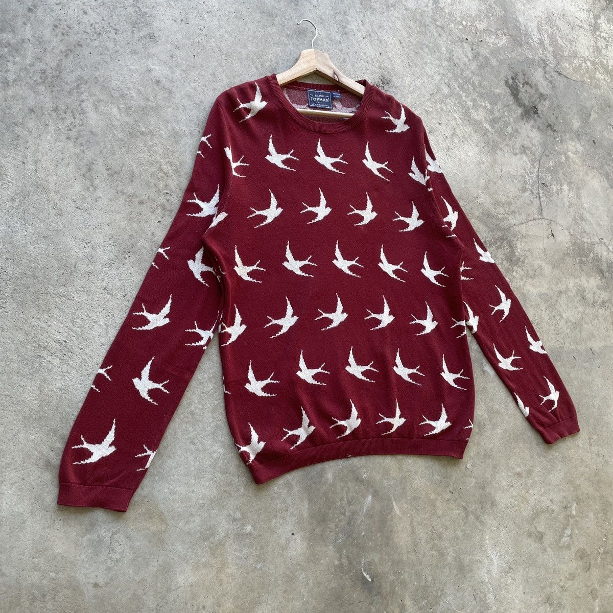 Aran Isles Knitwear Vintage Topman Swallows Bird Full Print Knitwear Jumper Size US L / EU 52-54 / 3 - 2 Thumbnail