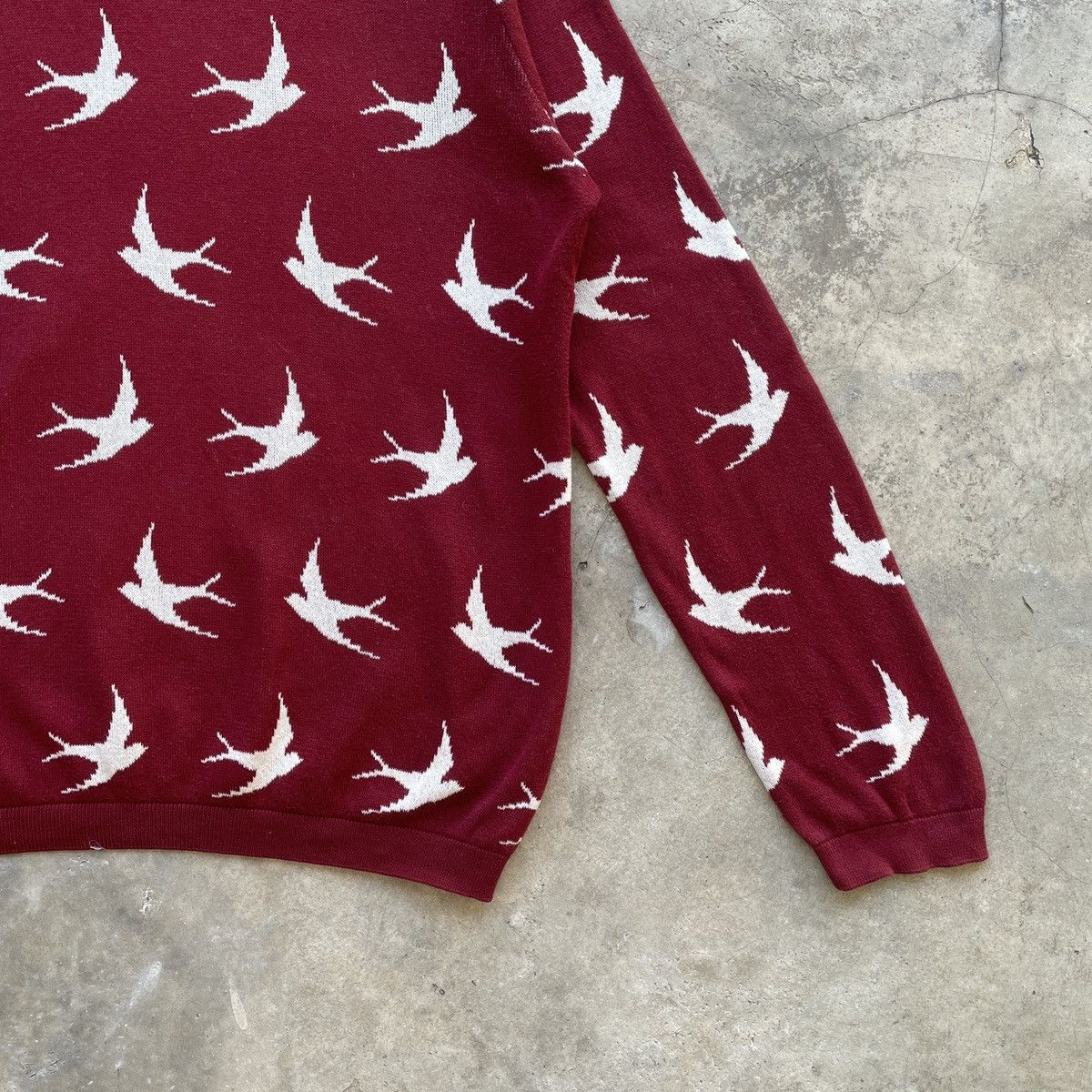 Aran Isles Knitwear Vintage Topman Swallows Bird Full Print Knitwear Jumper Size US L / EU 52-54 / 3 - 5 Thumbnail