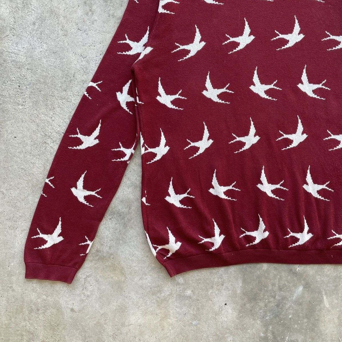 Aran Isles Knitwear Vintage Topman Swallows Bird Full Print Knitwear Jumper Size US L / EU 52-54 / 3 - 7 Thumbnail
